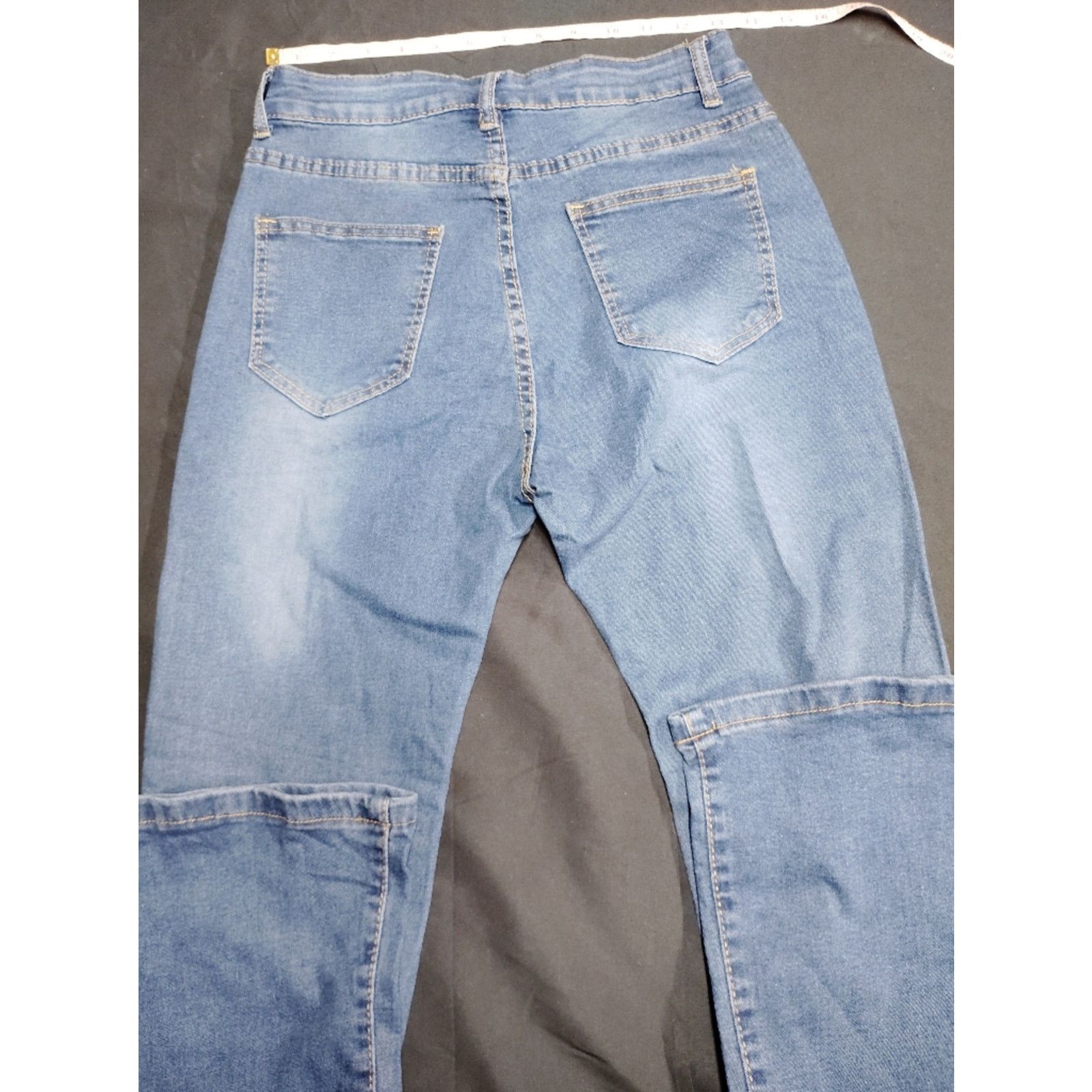 0 Light Blue High-Waist Women's Jeans with Button Fly Size 27" / US 4 / IT 40 - 5 Thumbnail