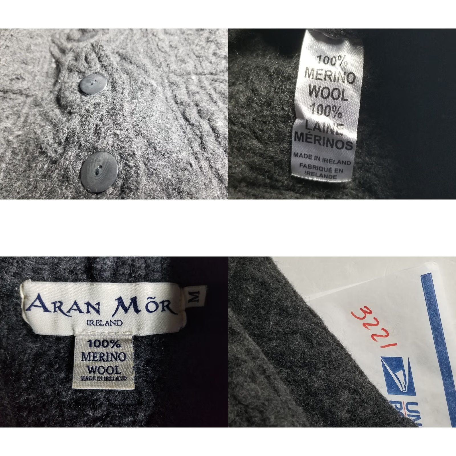 Vintage Aran Mor Sweater Women Small Merino Wool Heavy Gray Cable Knit Full Zip Pockets Collared 100% Merino Ireland Modern Outdoor Classic Womens Size S / US 4 / IT 40 - 8 Thumbnail