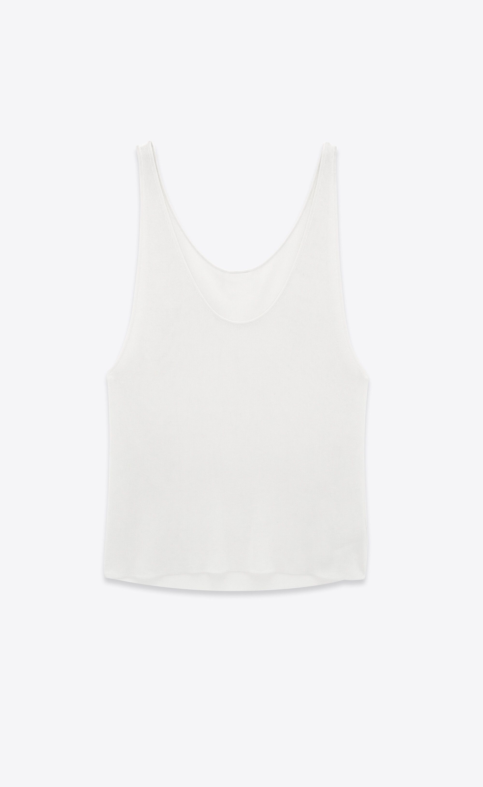 Saint Laurent Paris tank top in ribbed knit Size XS / US 0-2 / IT 36-38 - 1 Preview