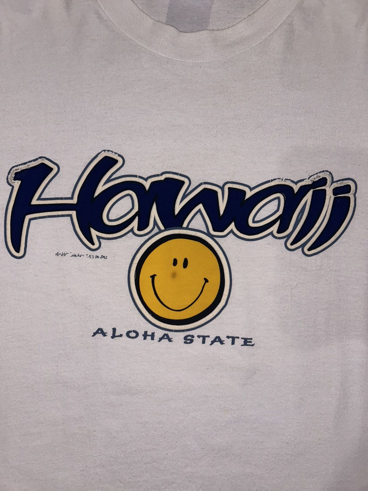 Hanes Hawaii Surf Tee White Smile Hanes Heavyweight Vintage Size US L / EU 52-54 / 3 - 3 Thumbnail