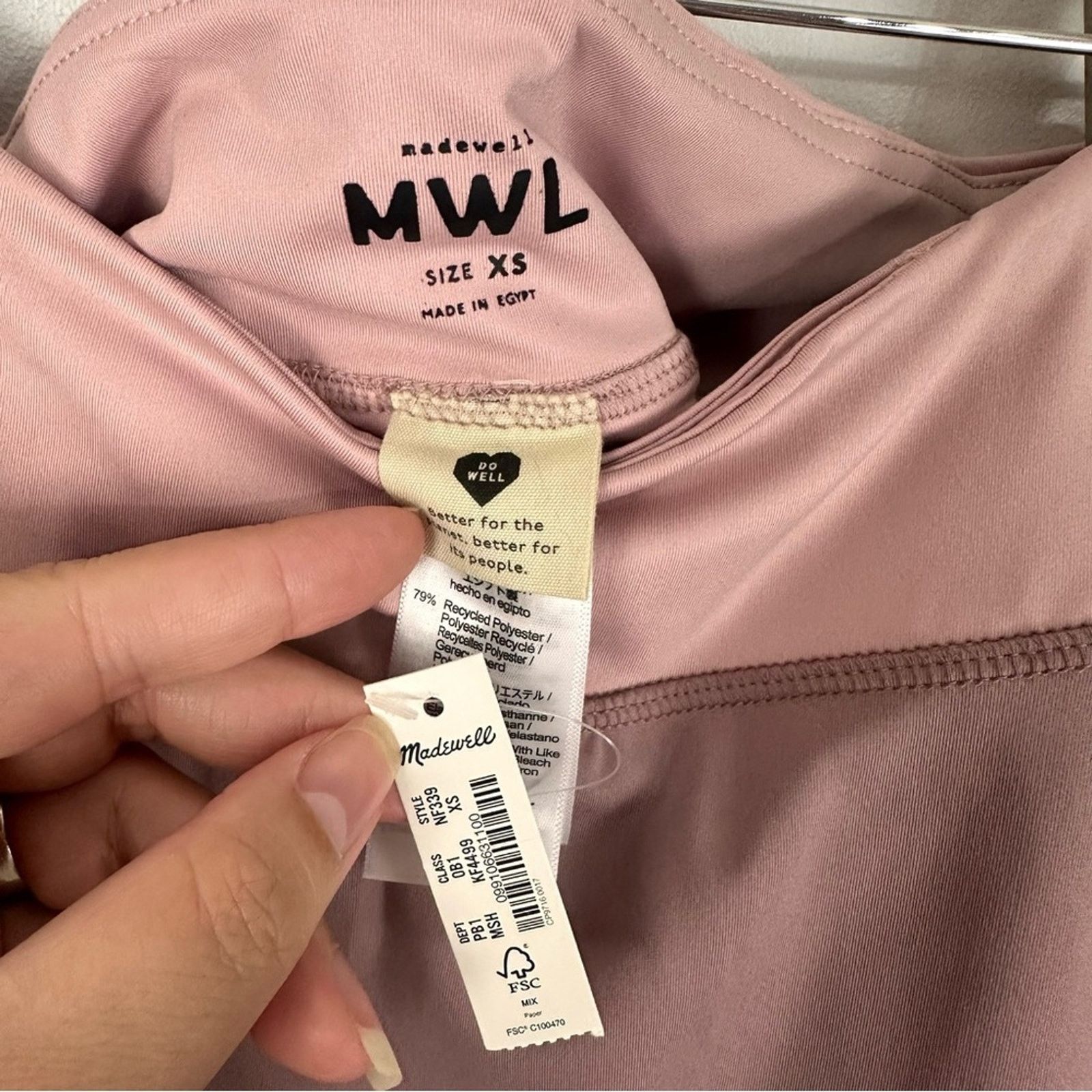 Madewell NWT Madewell Flex Fitness Skirt Built-In Shorts Mauve XS Size 26" / US 2 / IT 38 - 8 Thumbnail