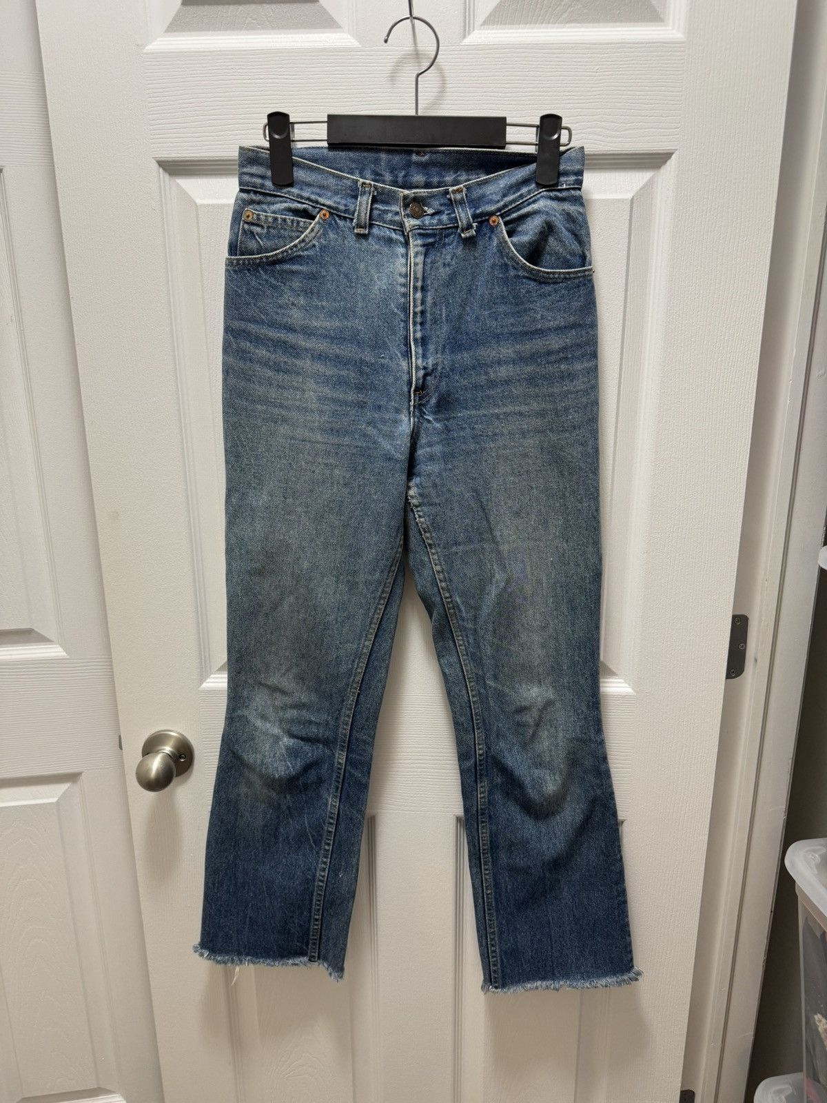 Levi's Vintage Clothing Levi's Levis Vintage White Tab Denim Jeans Flared Distressed Size US 30 / EU 46 - 2 Thumbnail