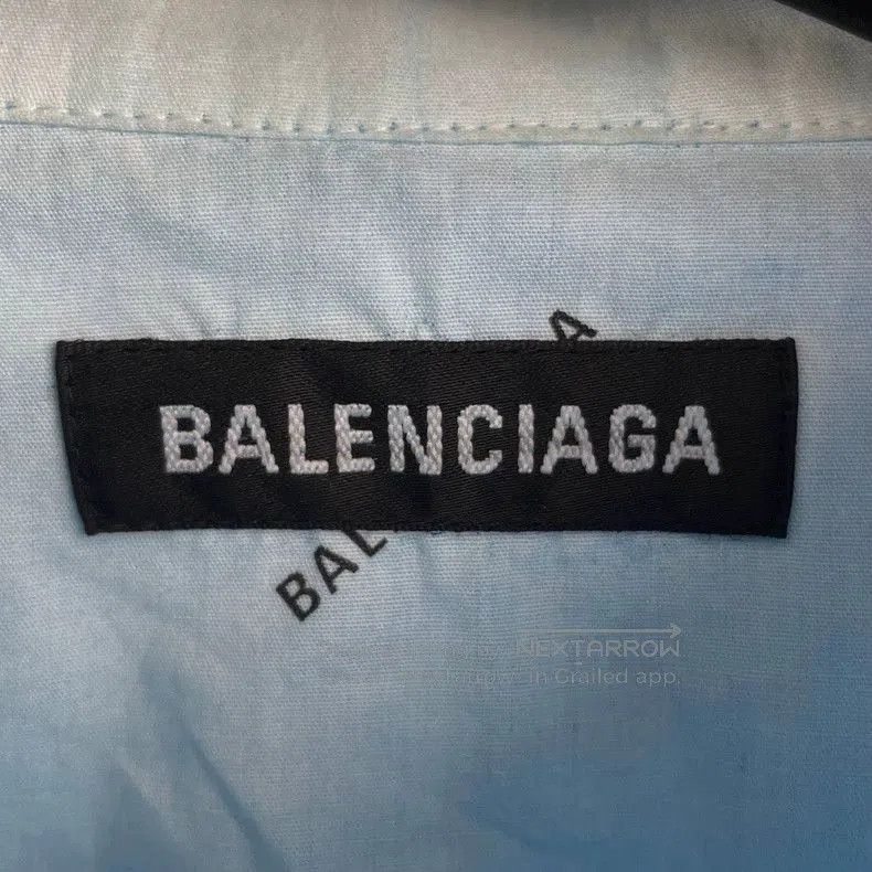 Balenciaga Balenciaga Blue Printed Shirt. Size US M / EU 48-50 / 2 - 3 Thumbnail