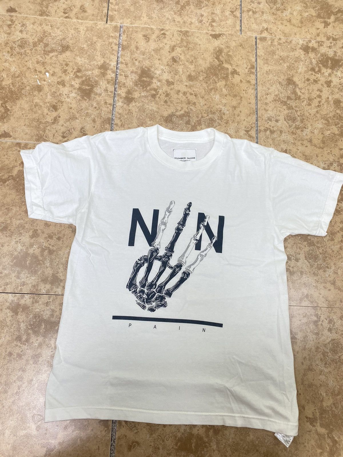 Number (N)ine Number Nine Pain middle finger skeleton Grailed