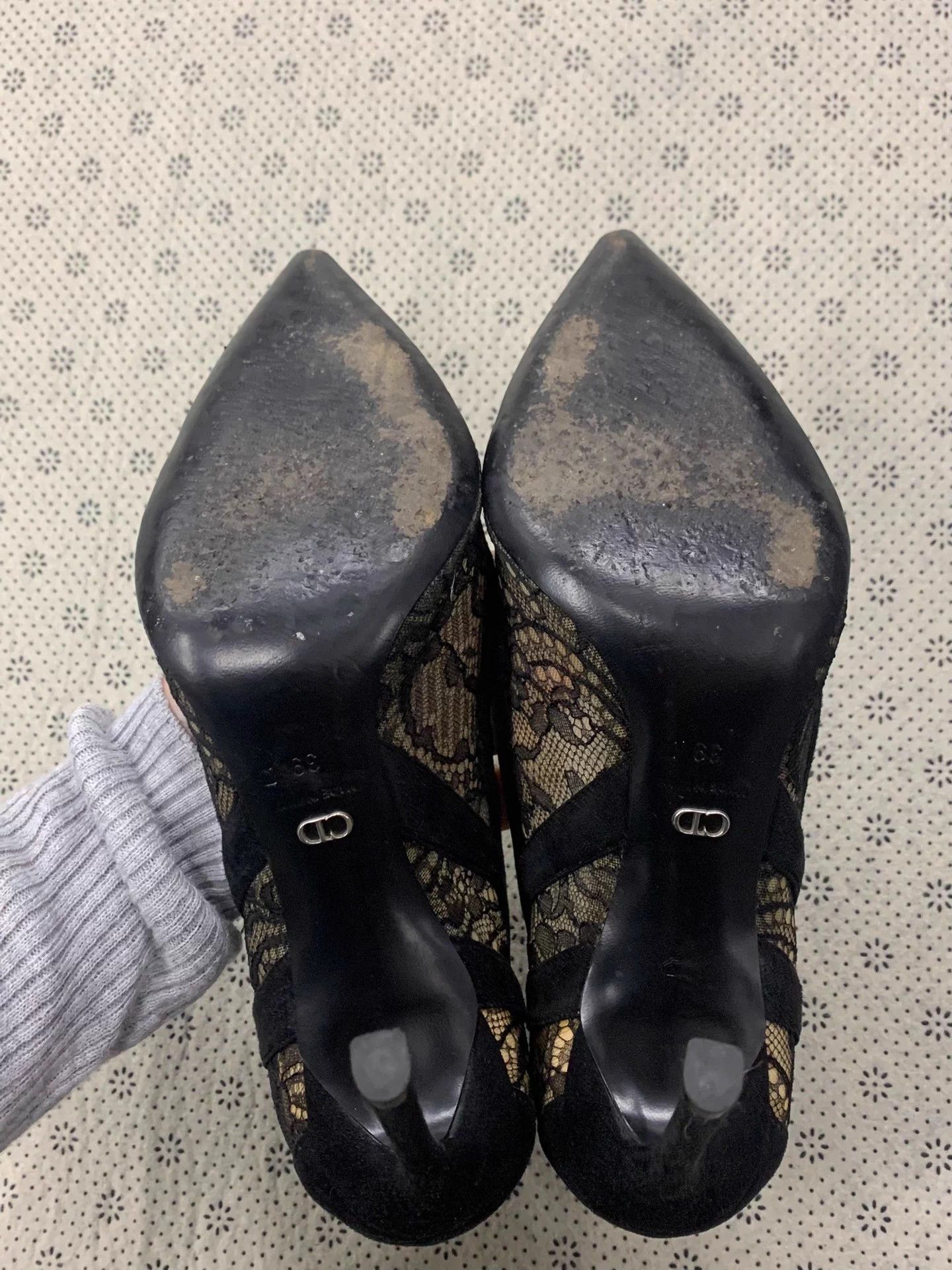 Dior Dior black cutout lace heels EU 39 Size US 8 / IT 38 - 5 Thumbnail