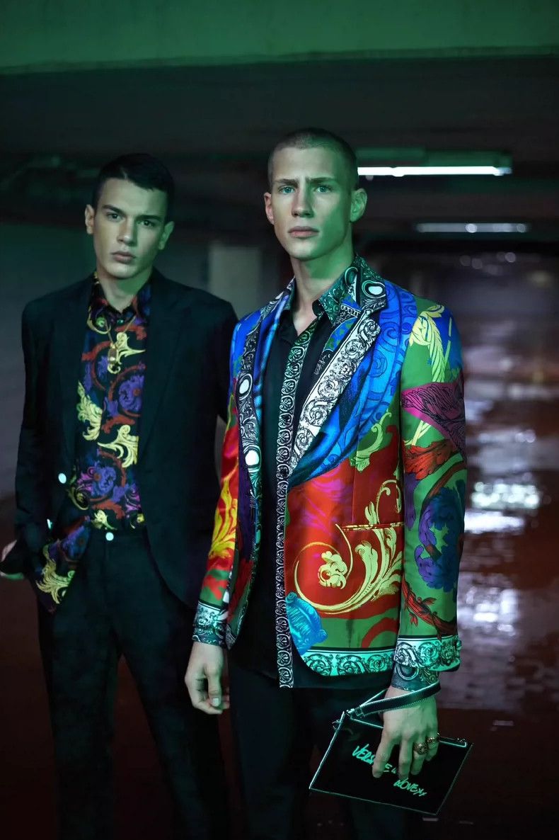 Versace Versace Men's suit with printed panel silhouette Size US M / EU 48-50 / 2 - 1 Thumbnail