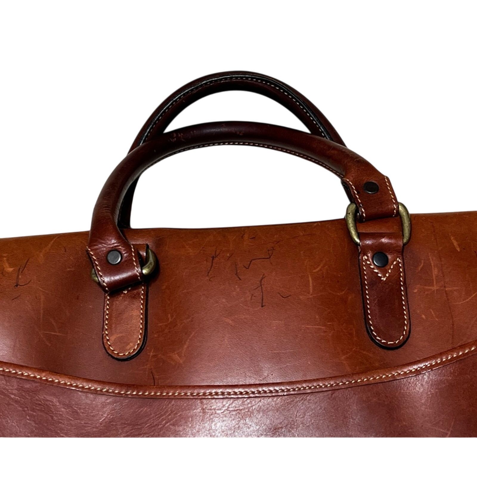 Vintage VTG Leather LEVENGER Messenger Briefcase Bags MADE ENGLAND Size ONE SIZE - 4 Thumbnail