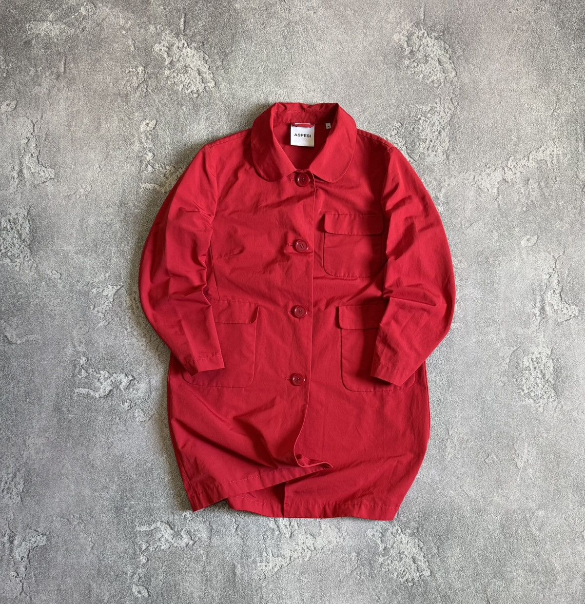 Aspesi × Designer Aspesi M button up red jacket light coat Size M / US 6-8 / IT 42-44 - 1 Thumbnail