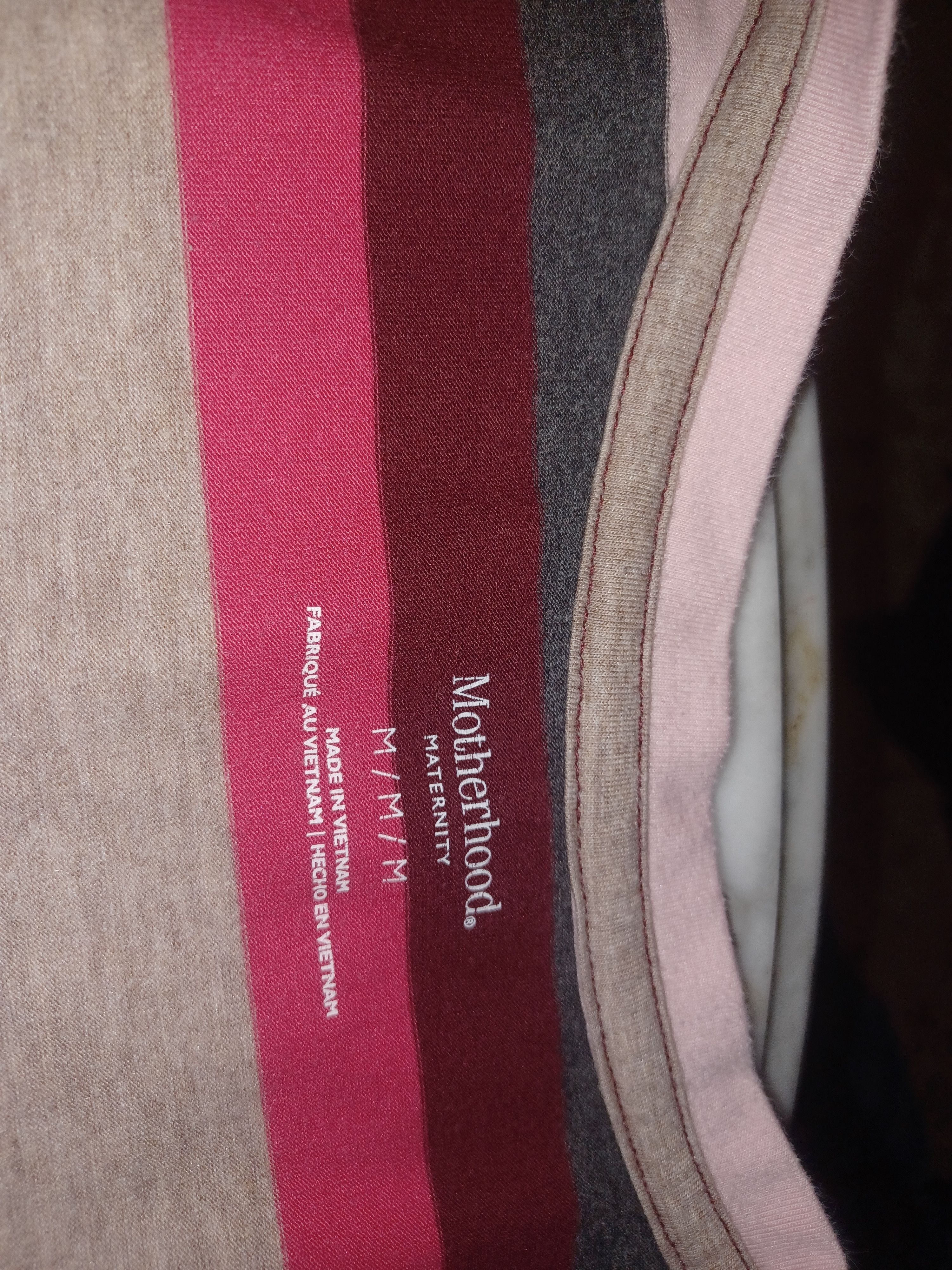 Other Motherhood Maternity Top Medium Pinks Stripes Size M / US 6-8 / IT 42-44 - 5 Thumbnail