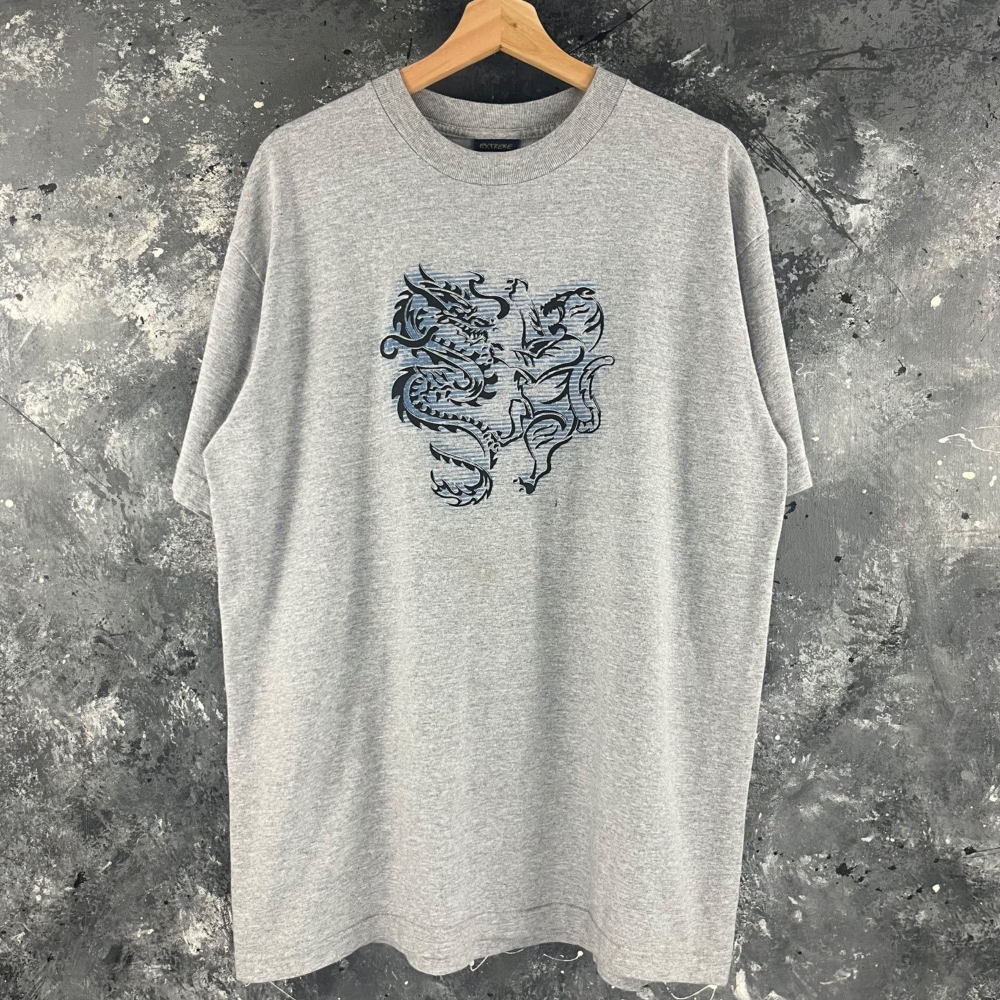Vintage Vintage Y2K Dragon Tiger shirt Size US XL / EU 56 / 4 - 1 Thumbnail