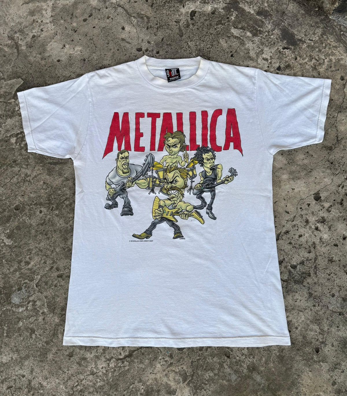 Band Tees Rare Vintage 90's Metallica Cartoon Big Print Tshirt Size US L / EU 52-54 / 3 - 1 Thumbnail