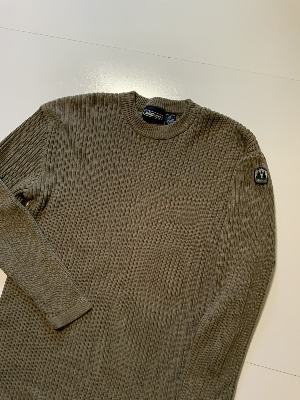 Billabong × Vintage Vintage Billabong Surf Ribbed Knit Cotton Crewneck Sweater Size US XL / EU 56 / 4 - 3 Thumbnail