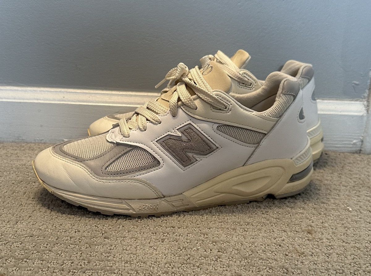 image of Aime Leon Dore x New Balance 990 V2 “Sea Salt” Teddy Santis Shoes in White, Men's (Size 11)