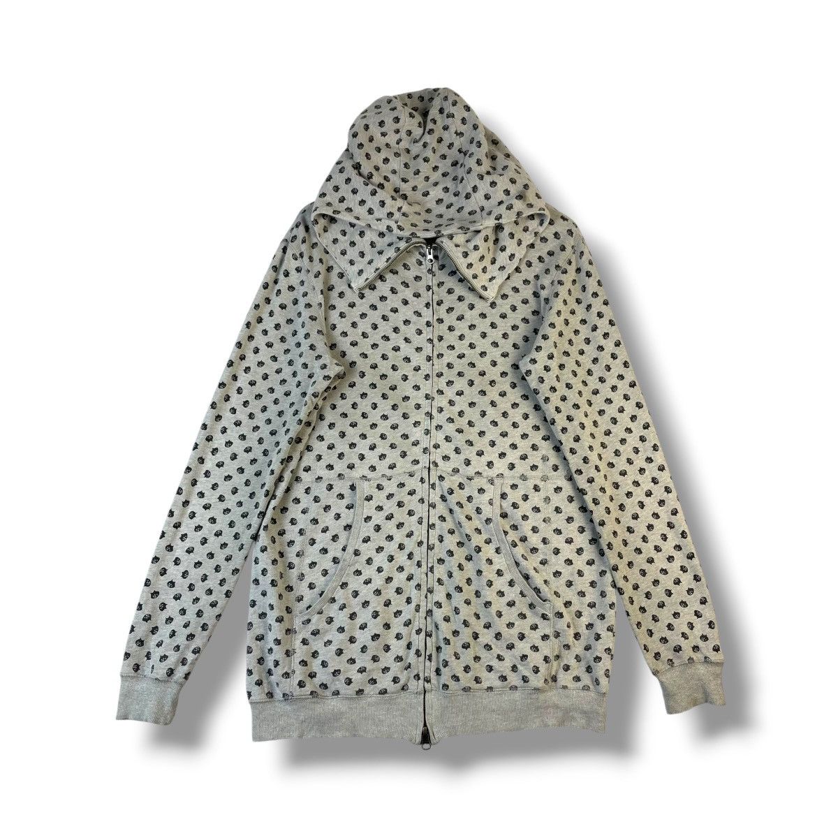 Issey Miyake 🇯🇵 NE-NET ISSEY MIYAKE FULL PRINT ZIPPER HOODIE SWEATER was Size L / US 10 / IT 46 - 5 Thumbnail