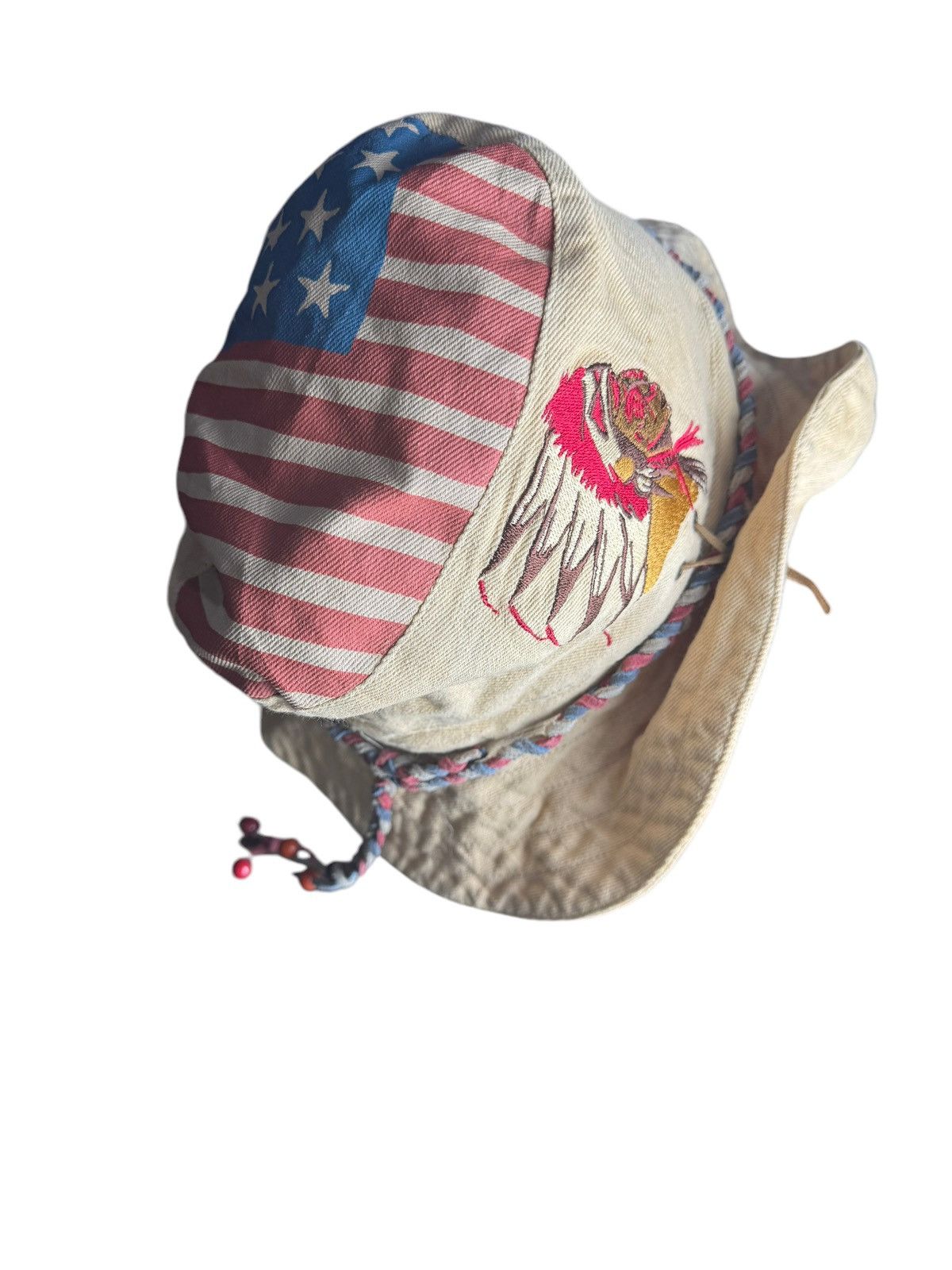 Vintage VINTAGE HAT AMERICAN FLAG EAGLE HAT Size ONE SIZE - 3 Thumbnail