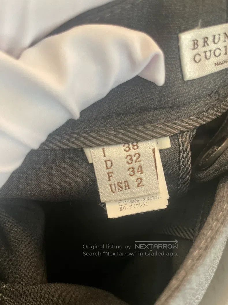 Brunello Cucinelli Brunello Cucinelli Black Gray Trousers Size 25" / US 0 / IT 36 - 3 Thumbnail