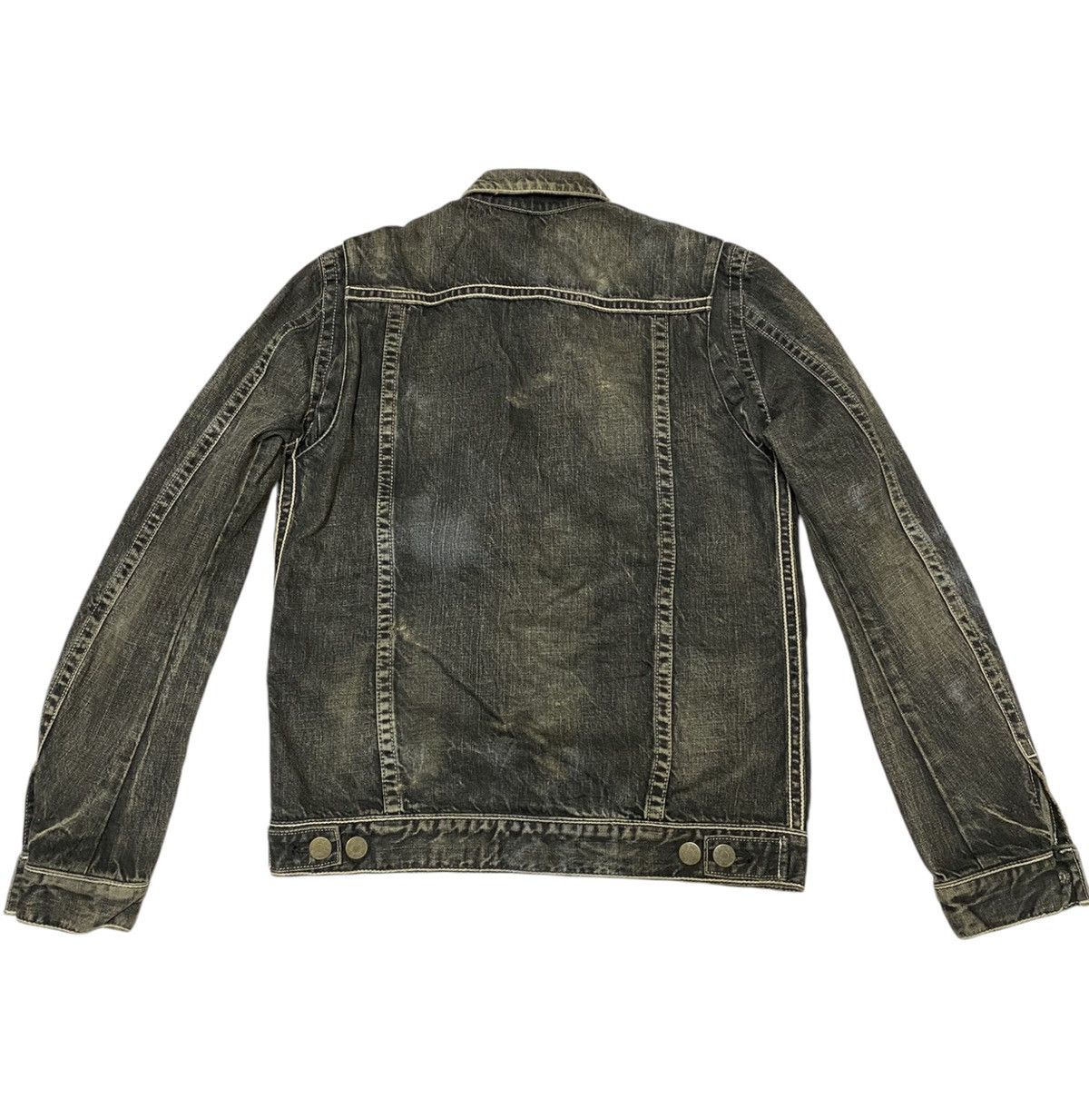 If Six Was Nine × Japanese Brand × Le Grande Bleu (L.G.B.) 🔥 Delay By Win & Sons Faded Black Trucker Jacket (C3) Size US M / EU 48-50 / 2 - 3 Thumbnail