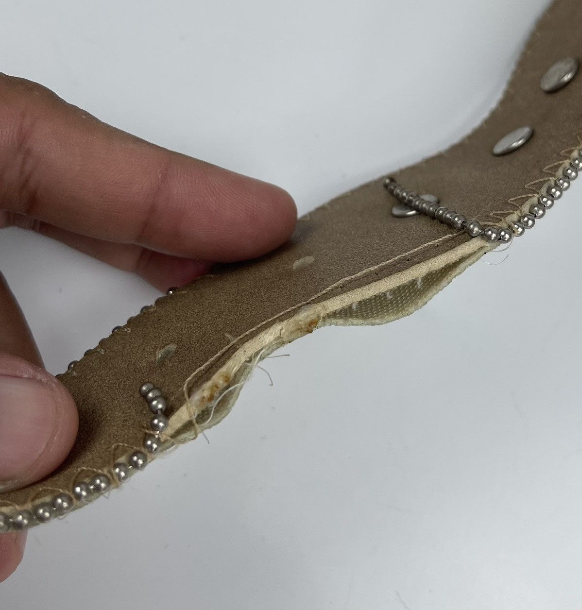 Japanese Brand studded belt with beads tc22 Size 34 - 6 Thumbnail