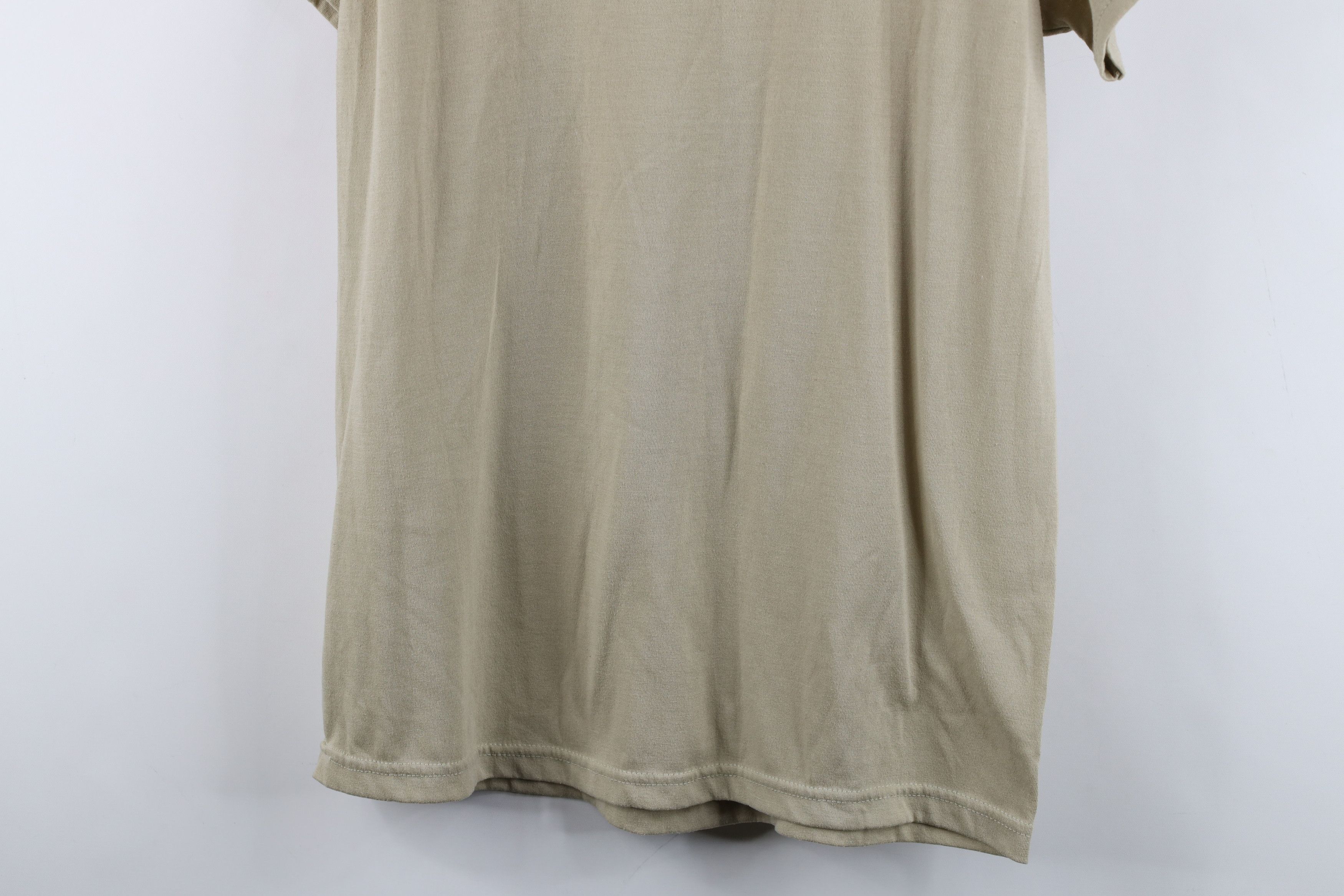 Vintage Vintage 90s Y2K Streetwear Blank Knit T-Shirt Beige USA Size US M / EU 48-50 / 2 - 10 Thumbnail