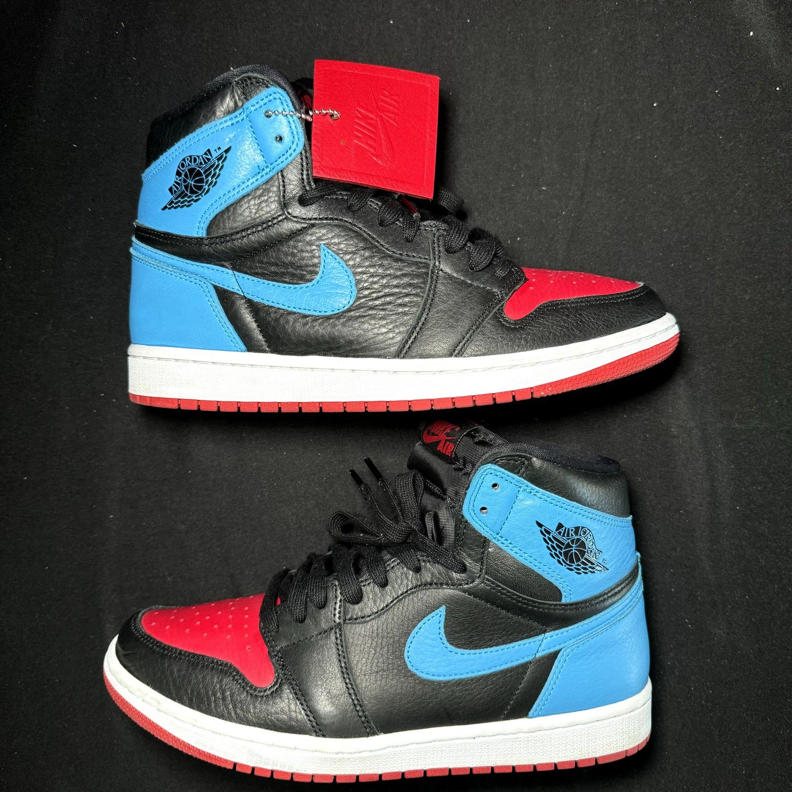 Jordan Brand × Nike Nike Air Jordan 1 High OG NC to Chi - Size 9 - Women's Shoes Size US 9 / IT 39 - 3 Thumbnail