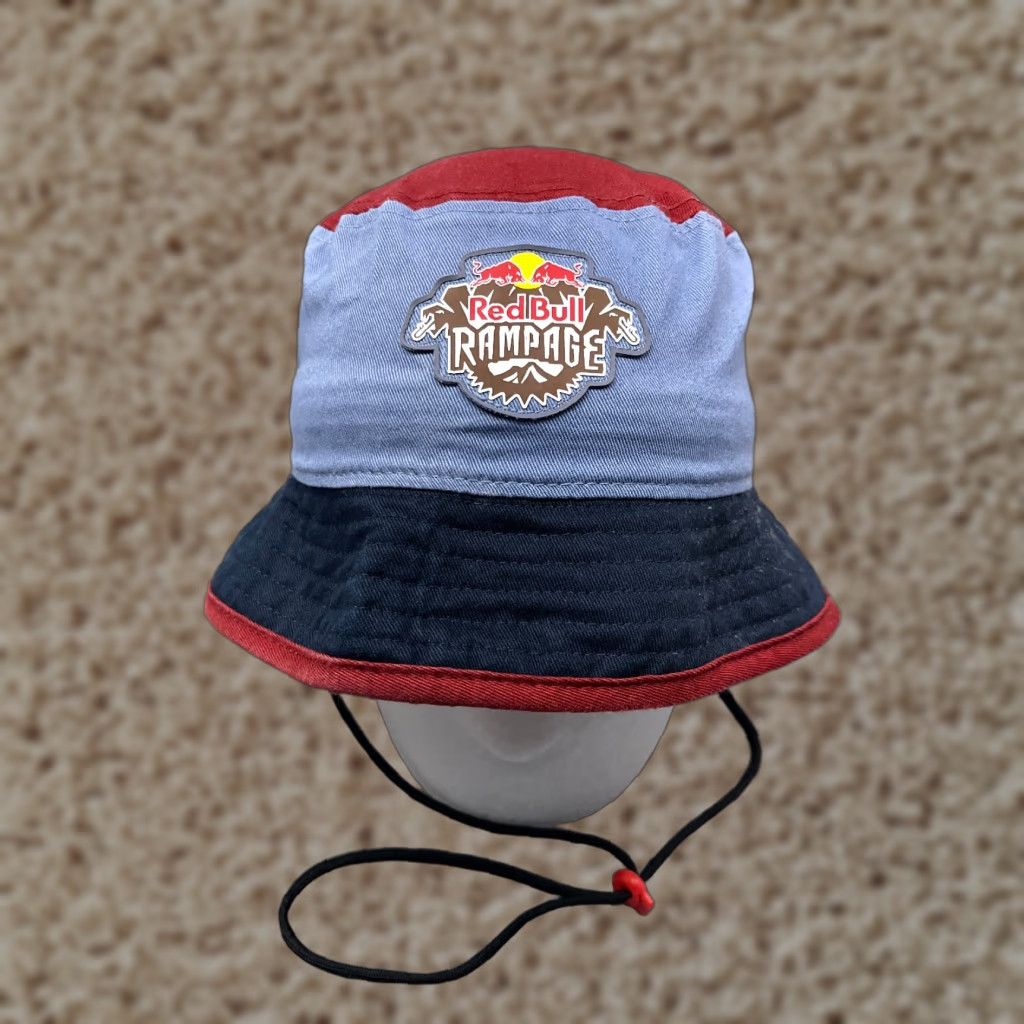 Vintage VINTAGE Red Bull Bucket Hat Unisex Adults One Size Blue Cotton Outdoor Beach Travel Logo 90s Size ONE SIZE - 1 Thumbnail