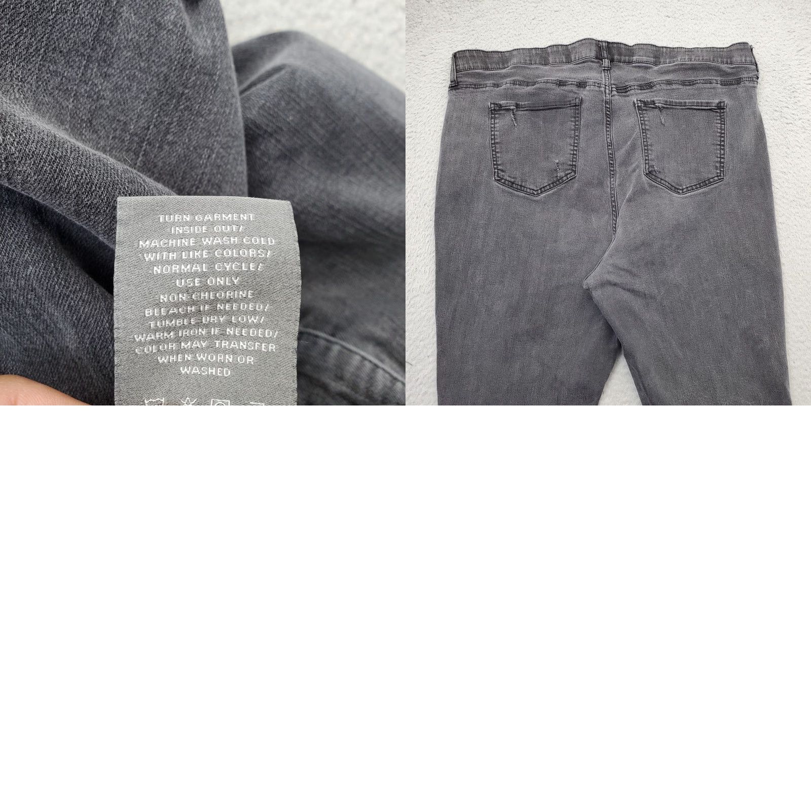 Torrid Torrid Jeans Women Size 22 Black Denim Premium Stretch Distressed Comfort Skinny Size 40" / US 18 - 8 Thumbnail