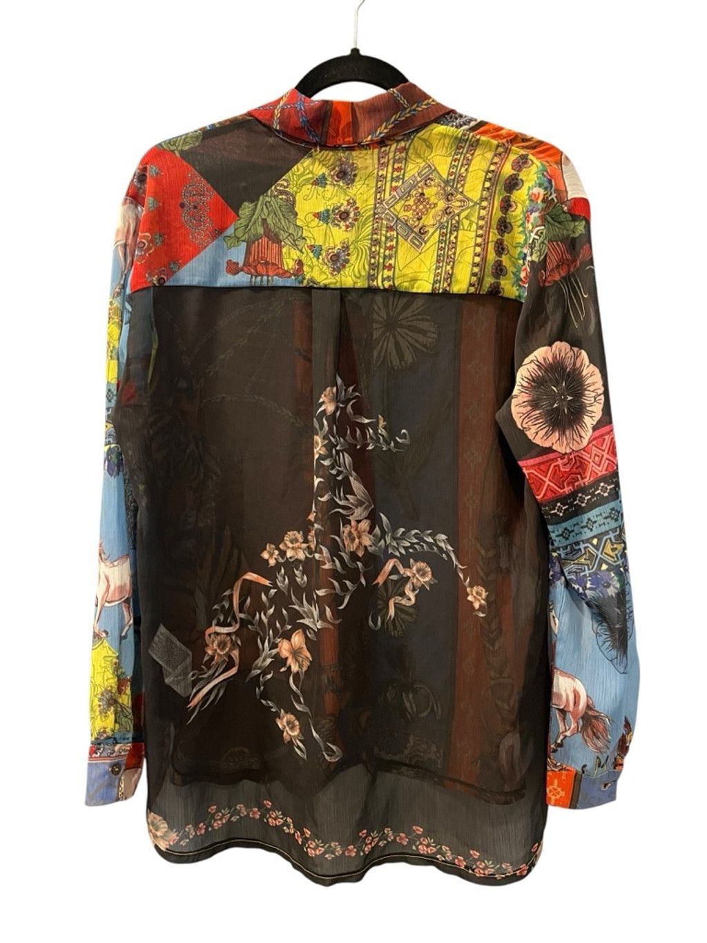 Desigual Desigual Patchwork Button Down Shirt Tiger Horse Size Med Size M / US 6-8 / IT 42-44 - 8 Thumbnail