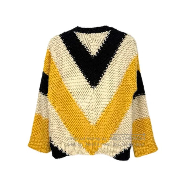Loewe Loewe Yellow twill wool sweater Size S / US 4 / IT 40 - 2 Thumbnail