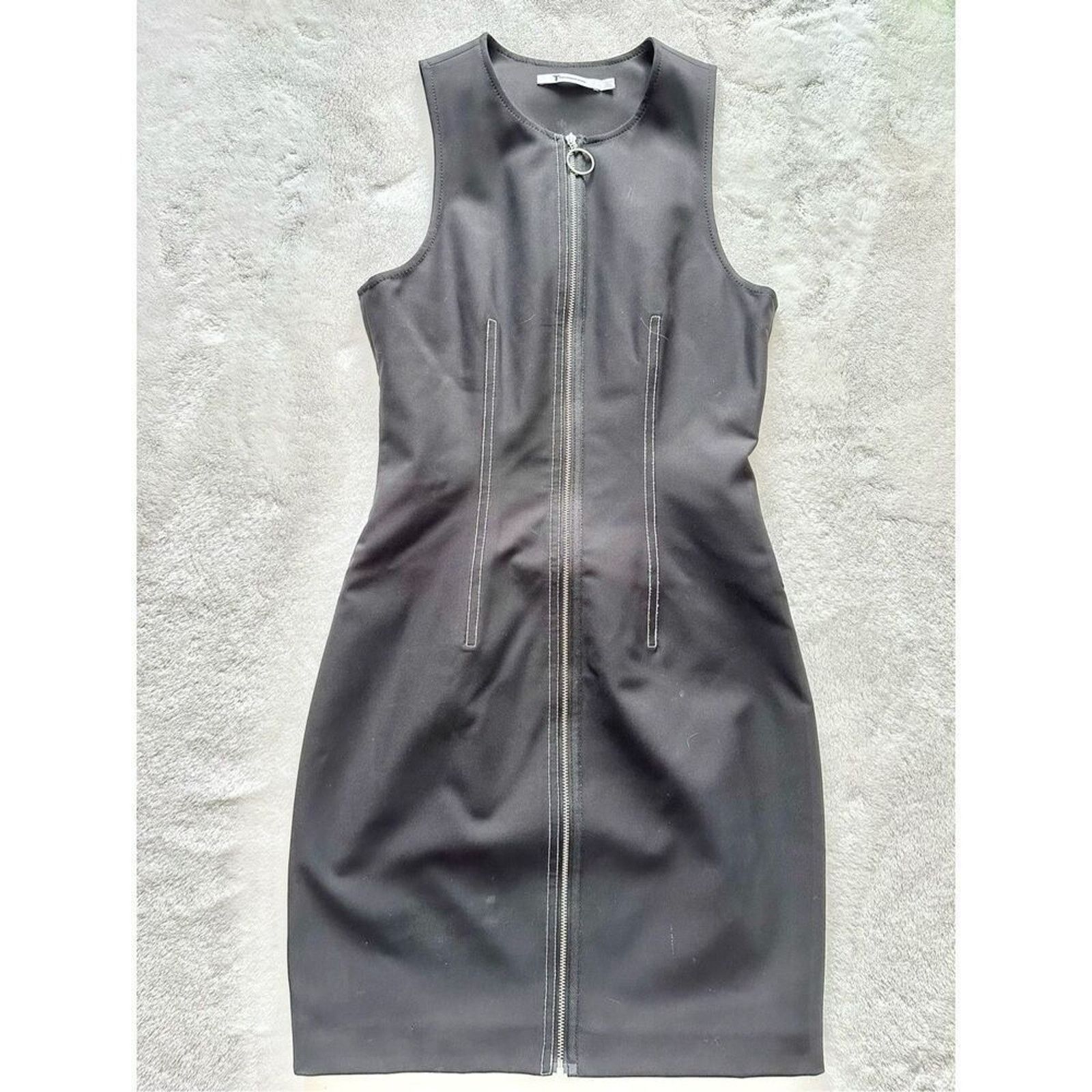 T by Alexander Wang T by Alexander Wang Black Sleeveless Zip Mini Dress - Size 2 Size XS / US 0-2 / IT 36-38 - 6 Thumbnail