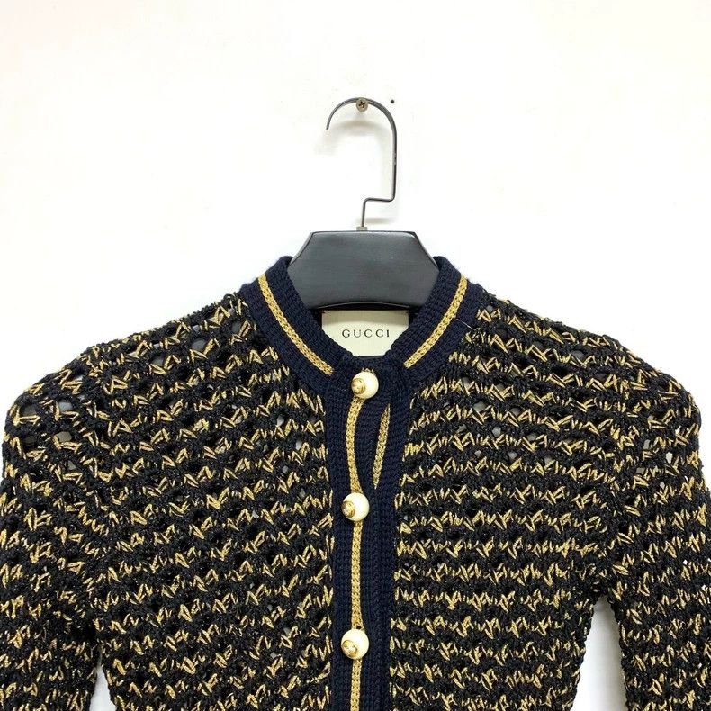 Gucci Gucci Vintage hollow woven heavyweight handmade floral jack Size XXS / US 00 / IT 34 - 5 Thumbnail