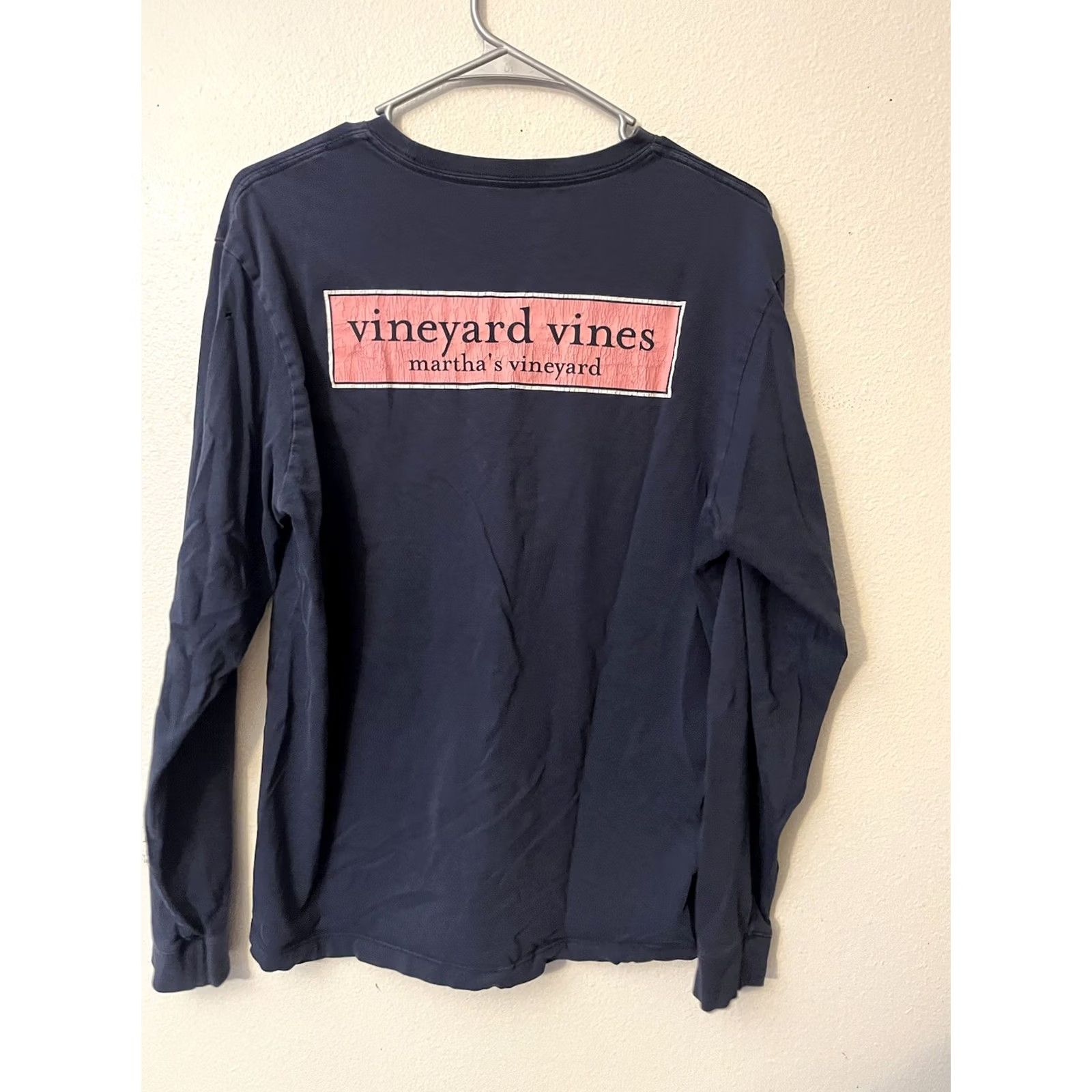 Vineyard Vines Vineyard Vines Martha's Vineyard T Shirt Long Sleeve Blue Adult Small Vineyard Vines Size US S / EU 44-46 / 1 - 2 Thumbnail