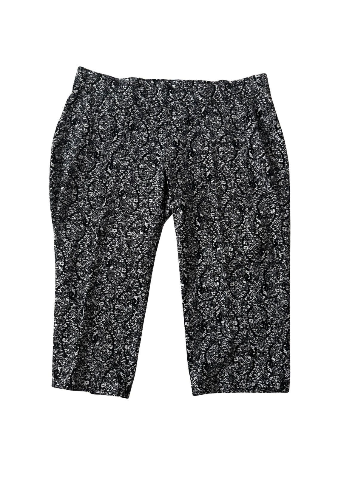 Lands' End Women’s black & white leggings.wg2021 Size 42" / US 20 - 7 Thumbnail