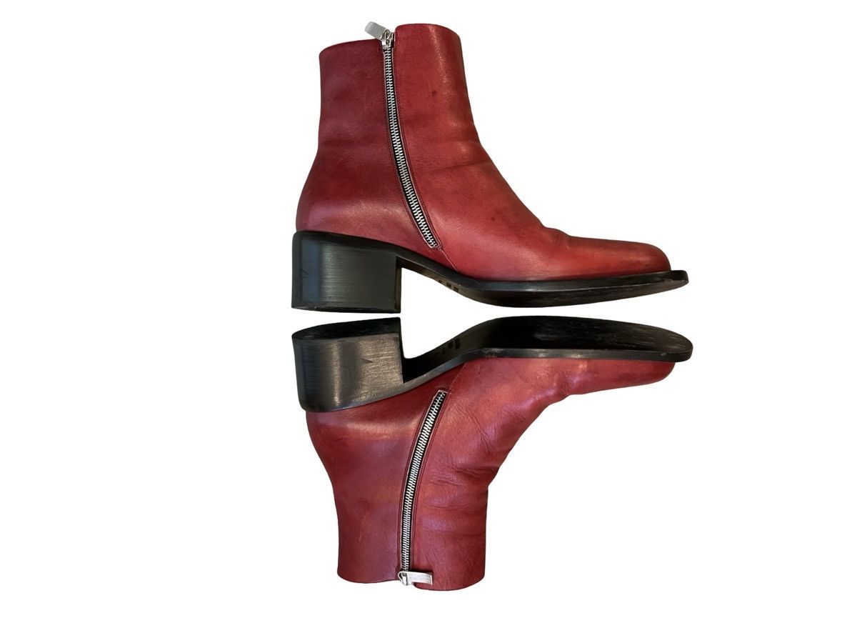 Enfants Riches Deprimes ERD Red Leather Side Zip Boots | Grailed