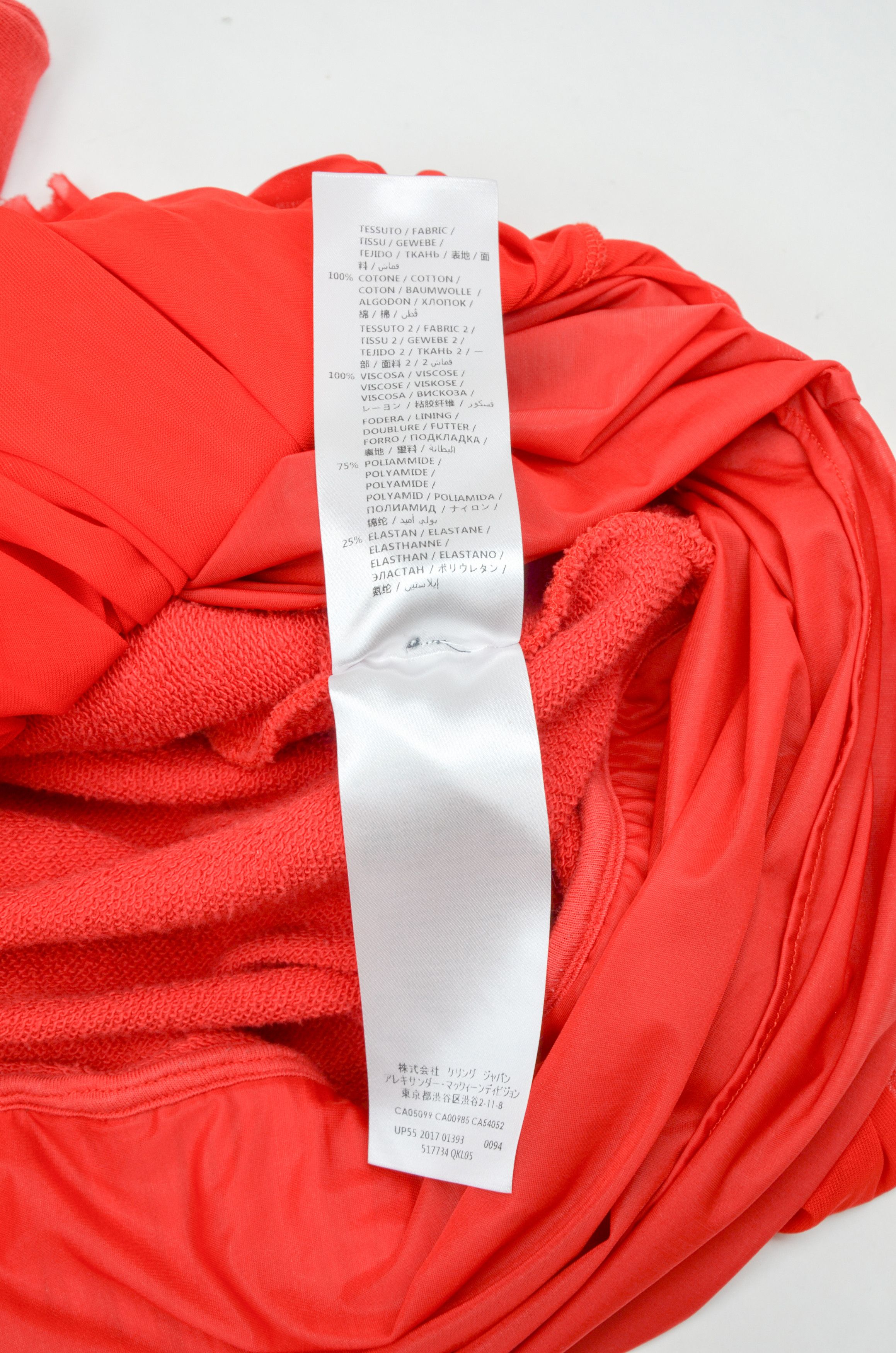 Alexander McQueen Alexander McQueen Red Draped Luxe Sweatshirt Style Dress 42 Size M / US 6-8 / IT 42-44 - 9 Thumbnail