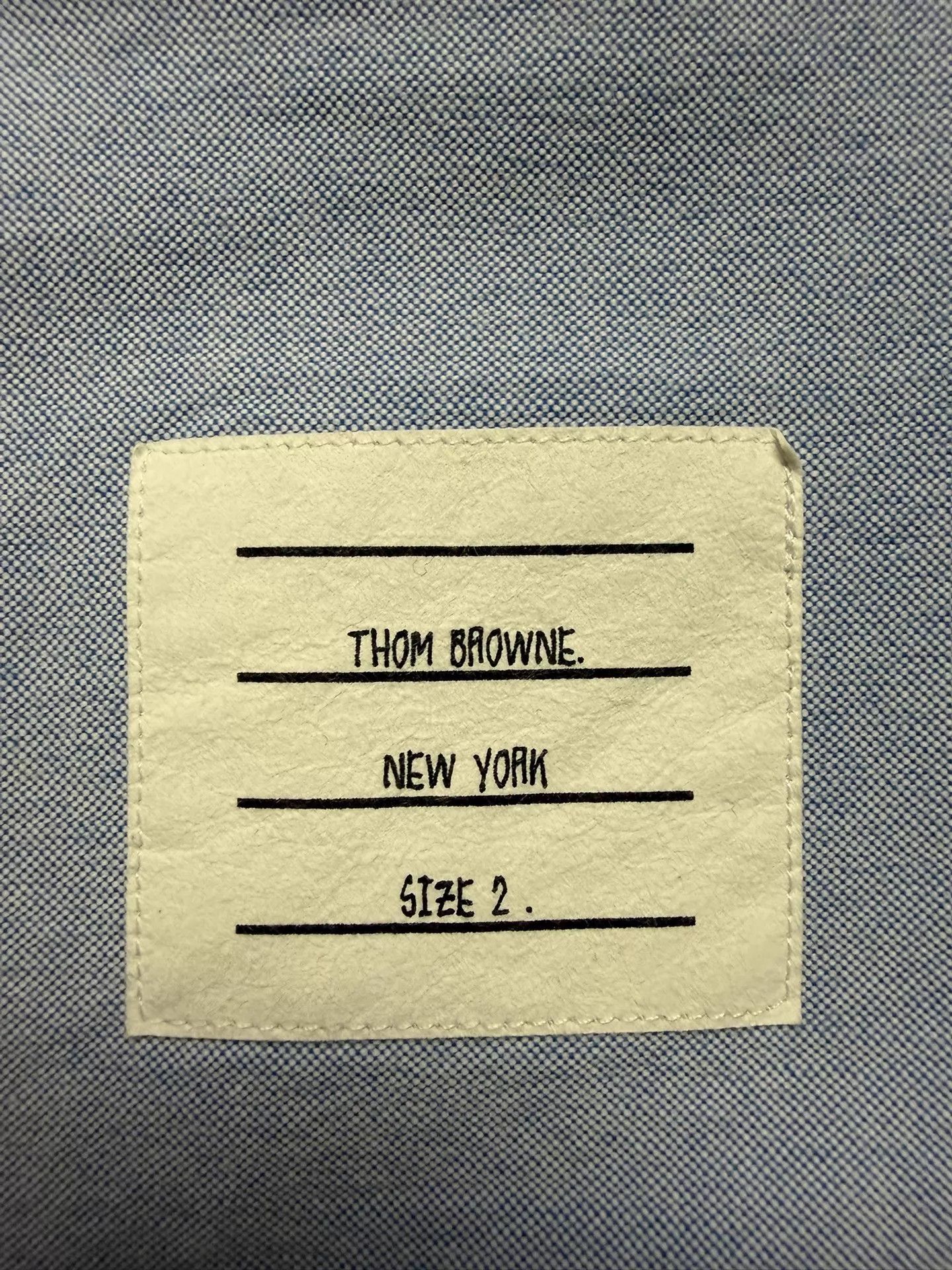 Thom Browne Thom Browne Men's Classic 4-Bar Oxford Shirt Blue Sz 2 Size US M / EU 48-50 / 2 - 4 Thumbnail