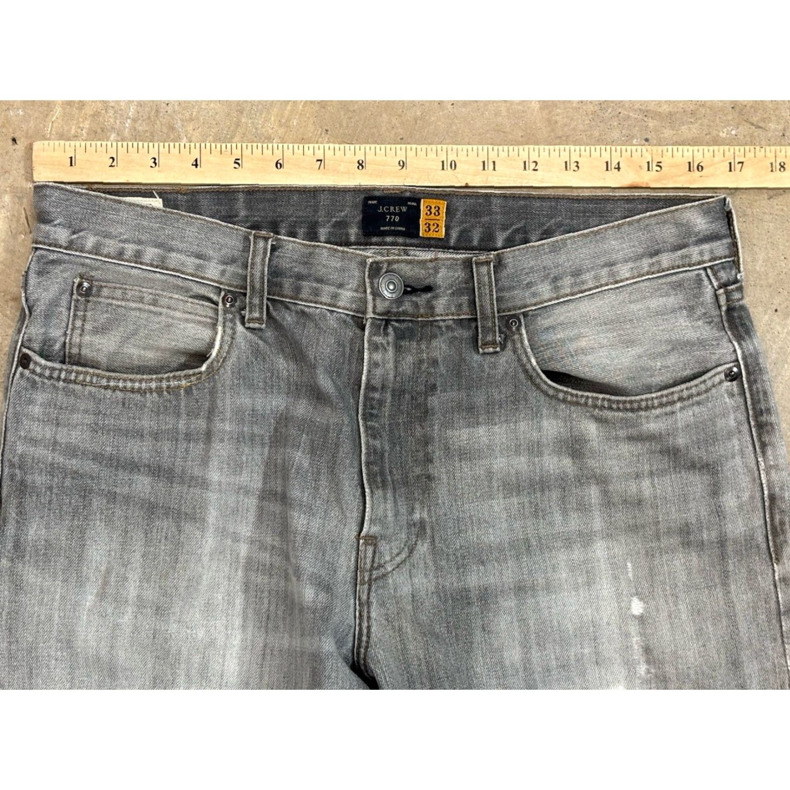 J.Crew J.Crew Jeans Mens 33x32 Gray 770 Straight Fit Denim Medium Wash Preppy Casual Jeans Men 33x32 Gray 770 Straight Fit Denim Preppy Casual Size US 33 - 7 Thumbnail