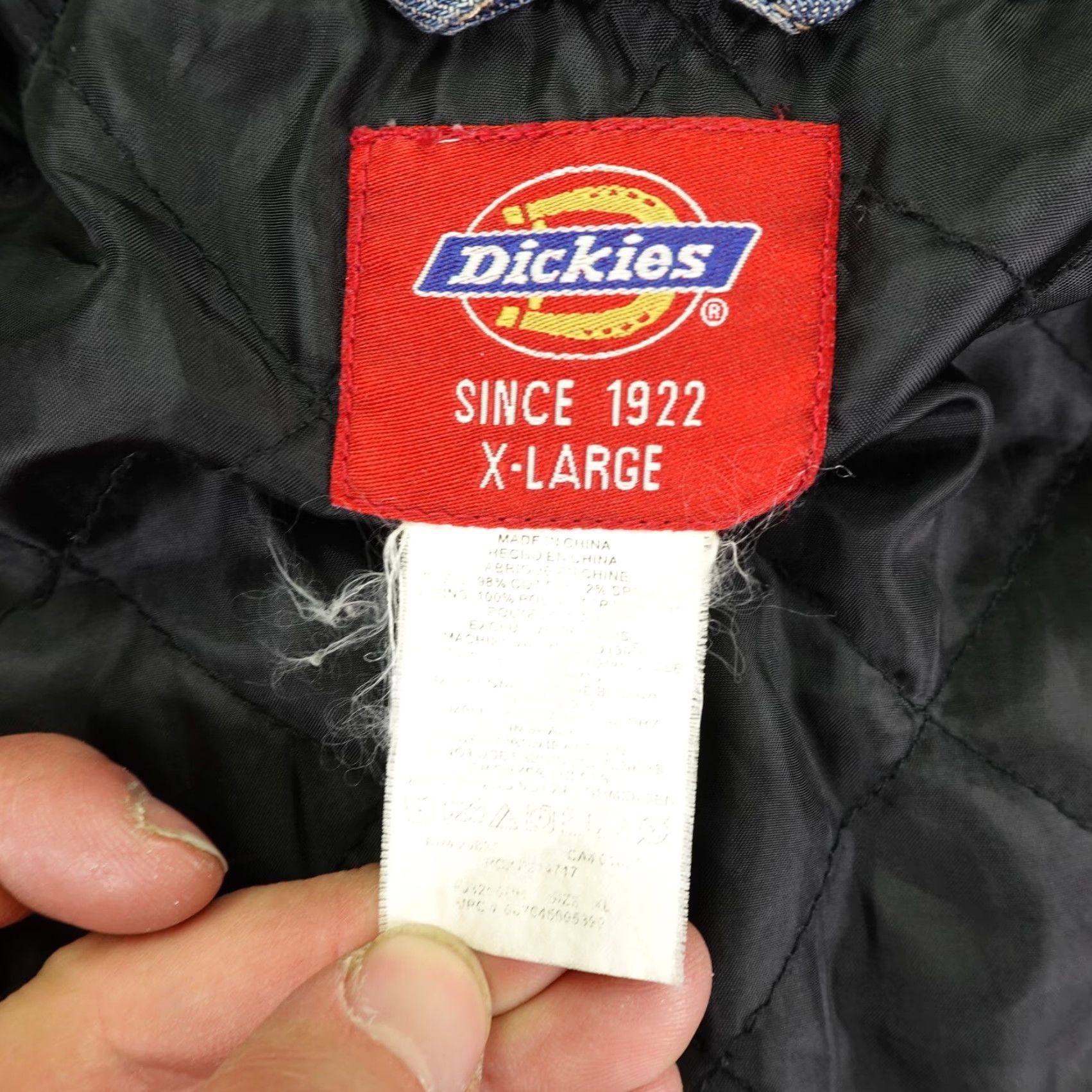 Dickies Vintage Dickies Jacket Women XL Blue Denim Quilted Red Tag Trucker Y2K Size 40" / US 18 - 6 Thumbnail
