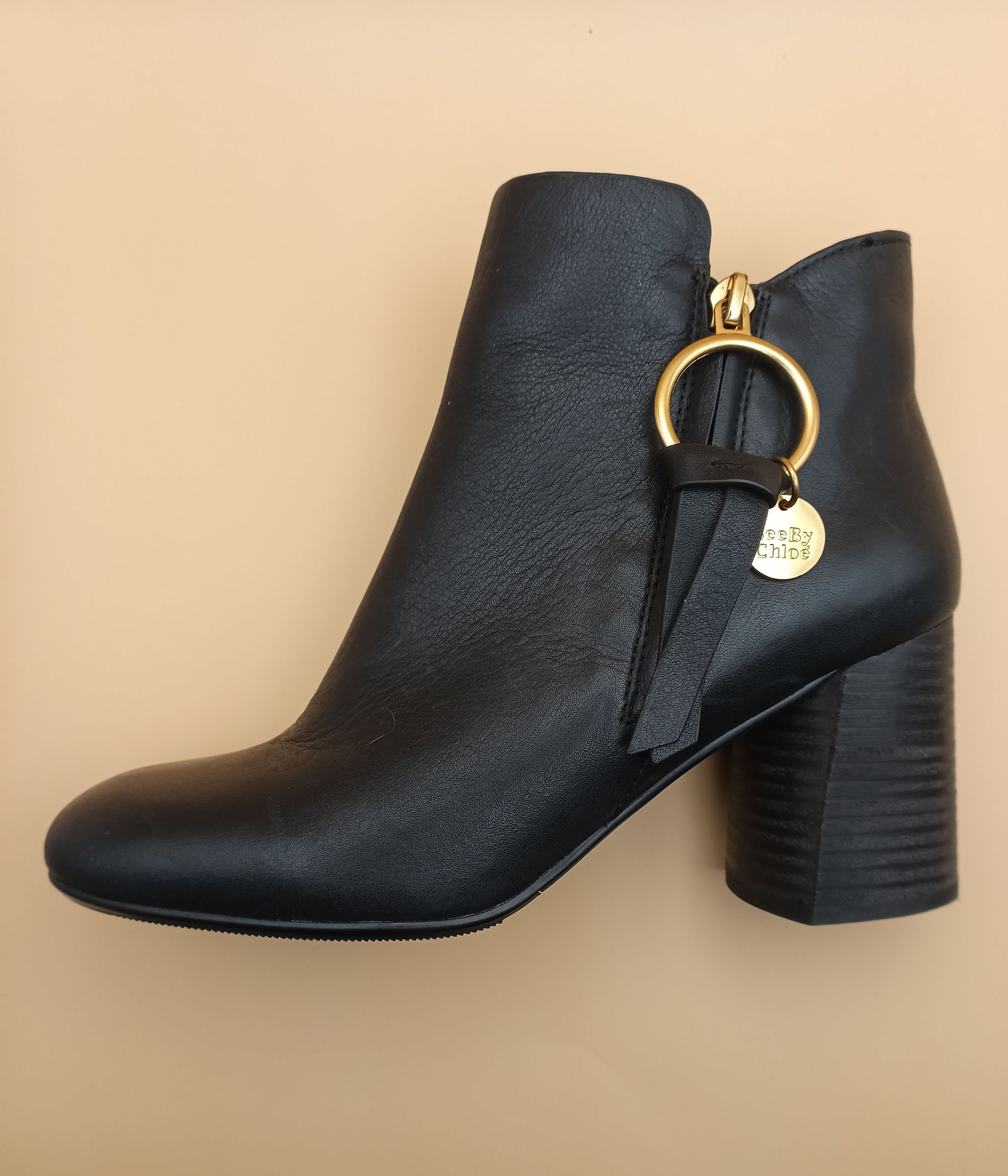 See by Chloe See by Chloe Louise Block Heel Leather Ankle Boots EU 37 Size US 7 / IT 37 - 1 Thumbnail