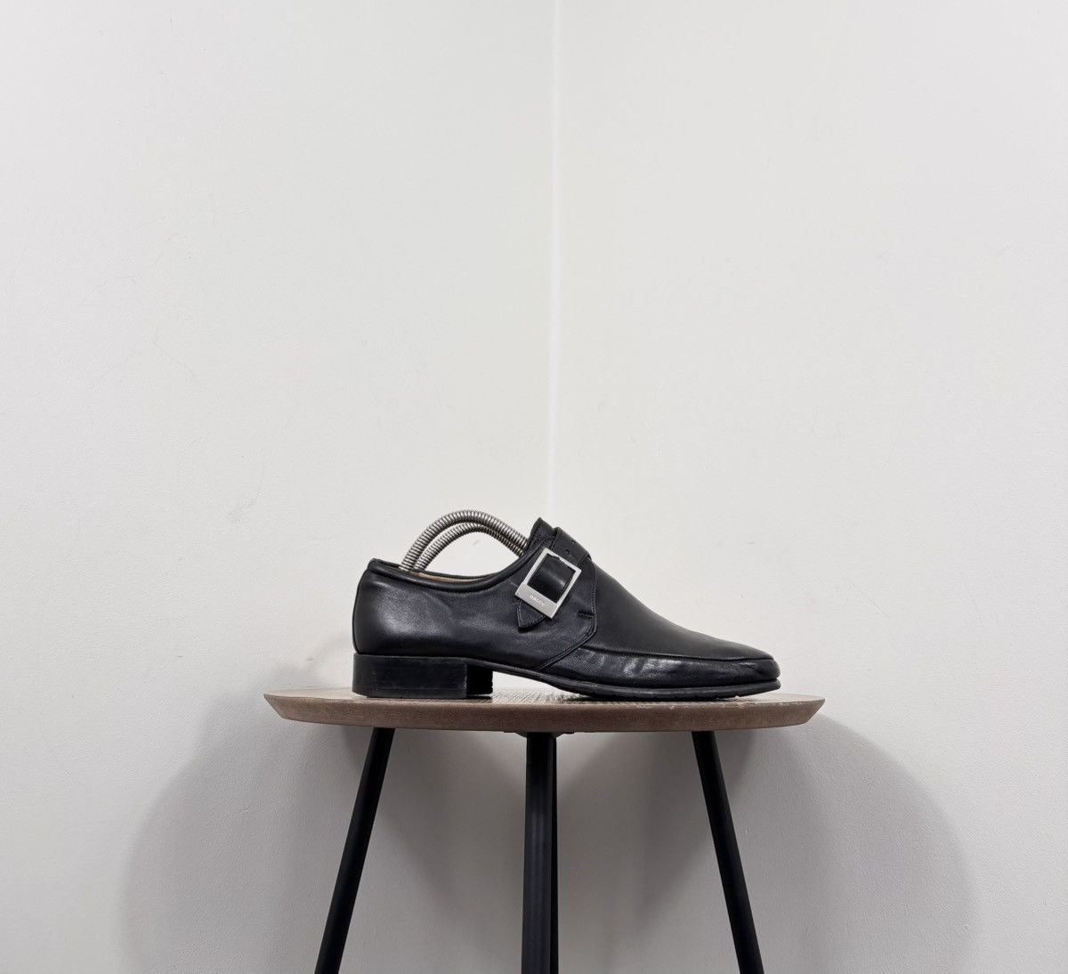 Bally Bally Brenno Men’s Monk Strap Black Leather Dress Shoes Size US 8 / EU 41 - 2 Thumbnail