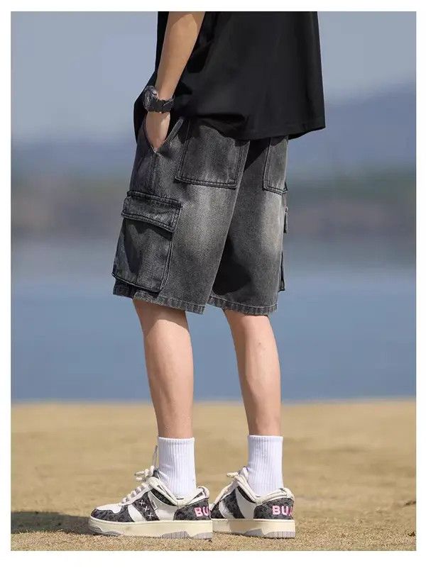 VIBE Street Vintage Loose Fit Denim Shorts Size US 31 - 3 Thumbnail