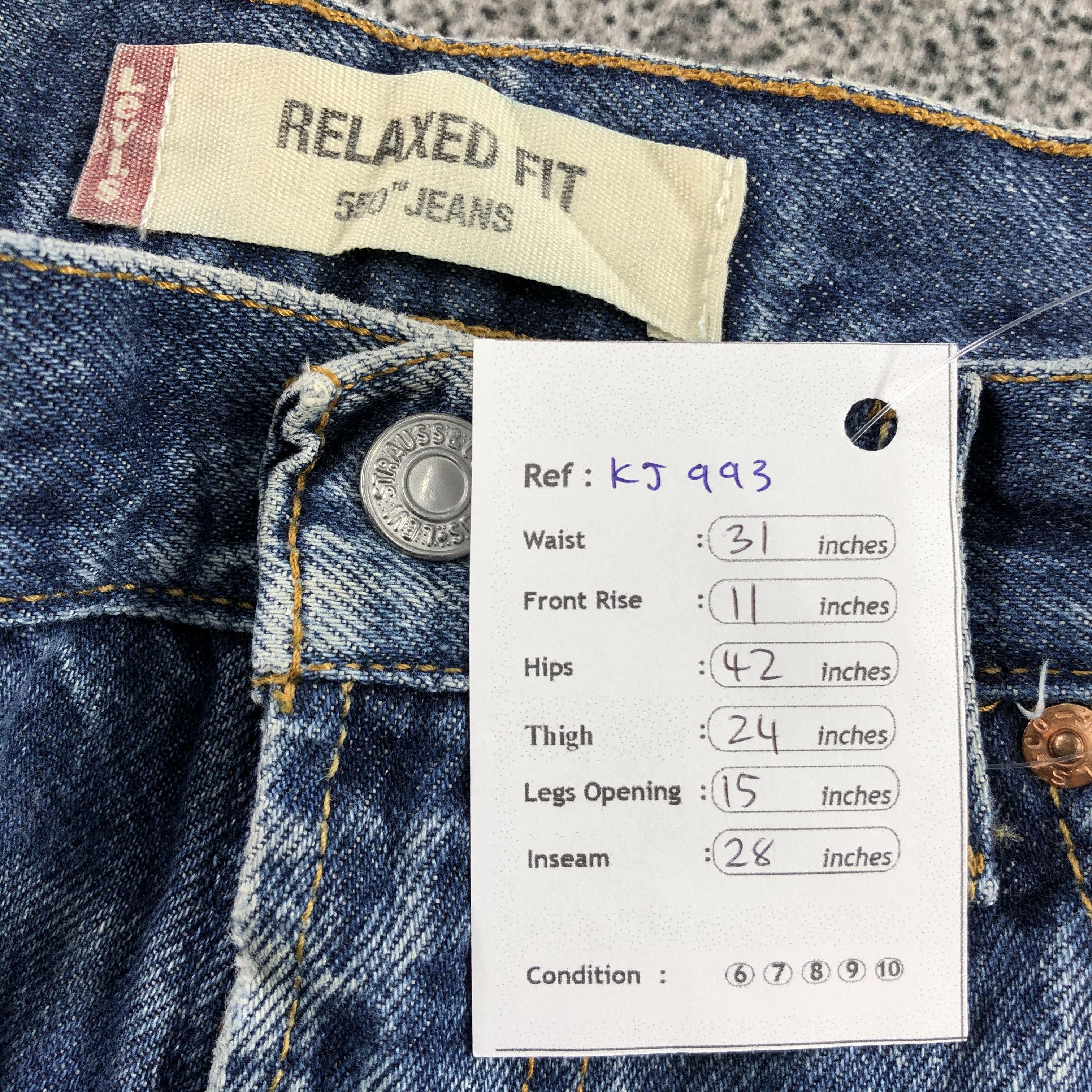 Levi's Vintage Levi's 550 Jeans Faded Blue Denim KJ993 Size US 30 / EU 46 - 16 Thumbnail
