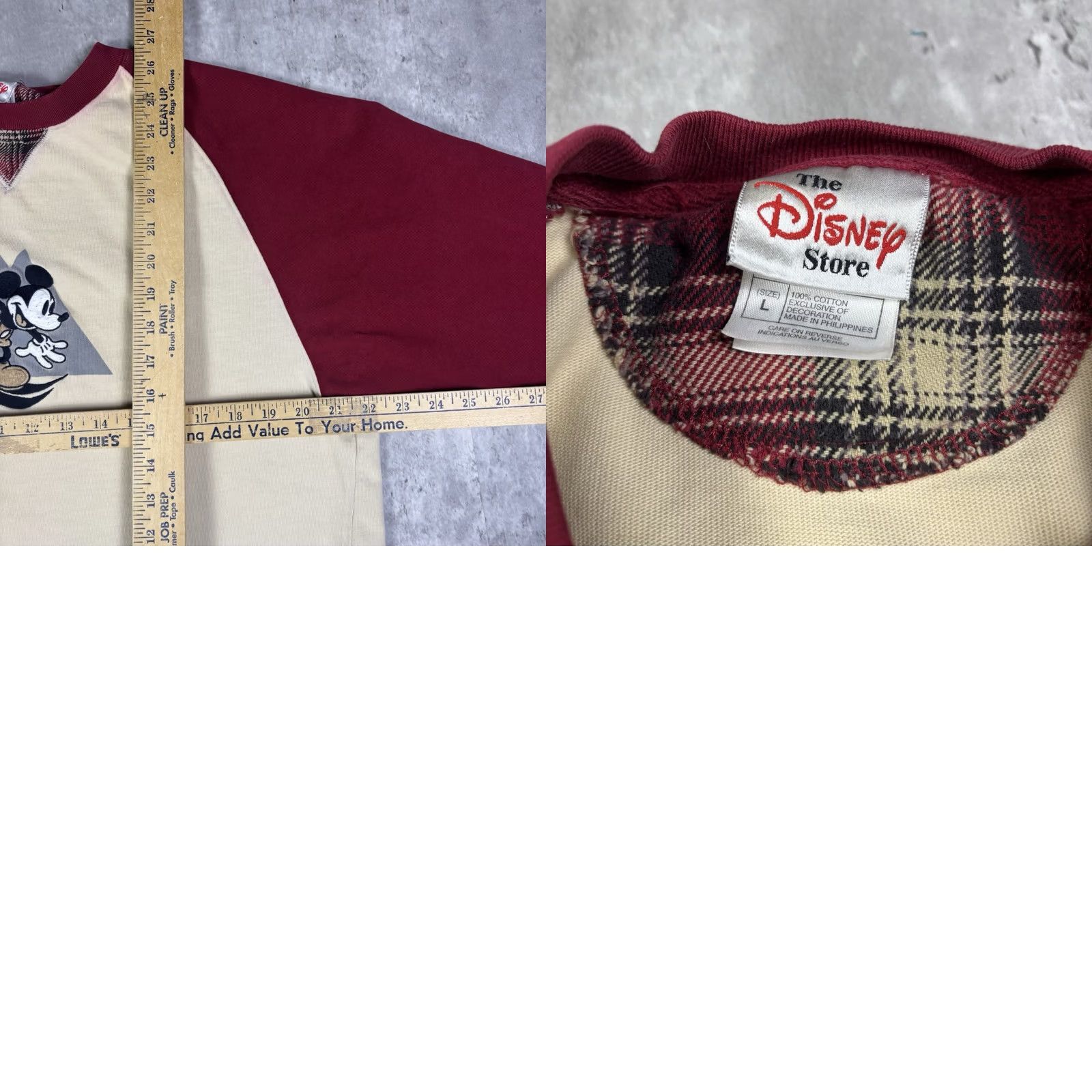 Disney VINTAGE Disney Mickey Mouse Skiing Logo Long Sleeve T Shirt Mens L 90s Classic Outdoor Brown Cotton Crew Neck Logo Regular Size US L / EU 52-54 / 3 - 8 Thumbnail