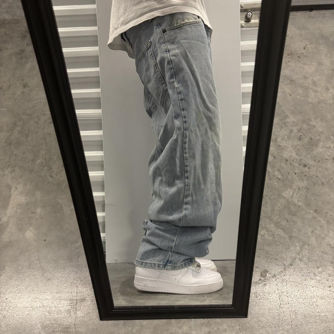 Japanese Brand × Vintage Crazy Vintage Y2K/2000s Baggy Faded Light Wash Essential Denim Jeans! Size US 38 / EU 54 - 2 Thumbnail
