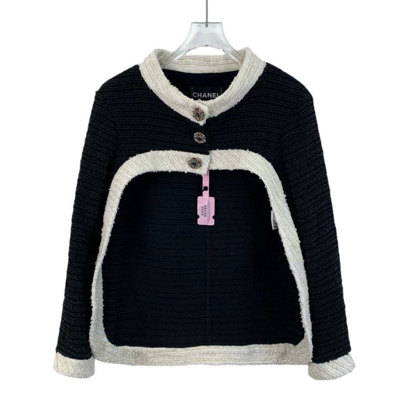 Chanel Chanel Black Tweed Long Sleeve Jacket XS - dmc Size US XS / EU 42 / 0 - 1 Thumbnail