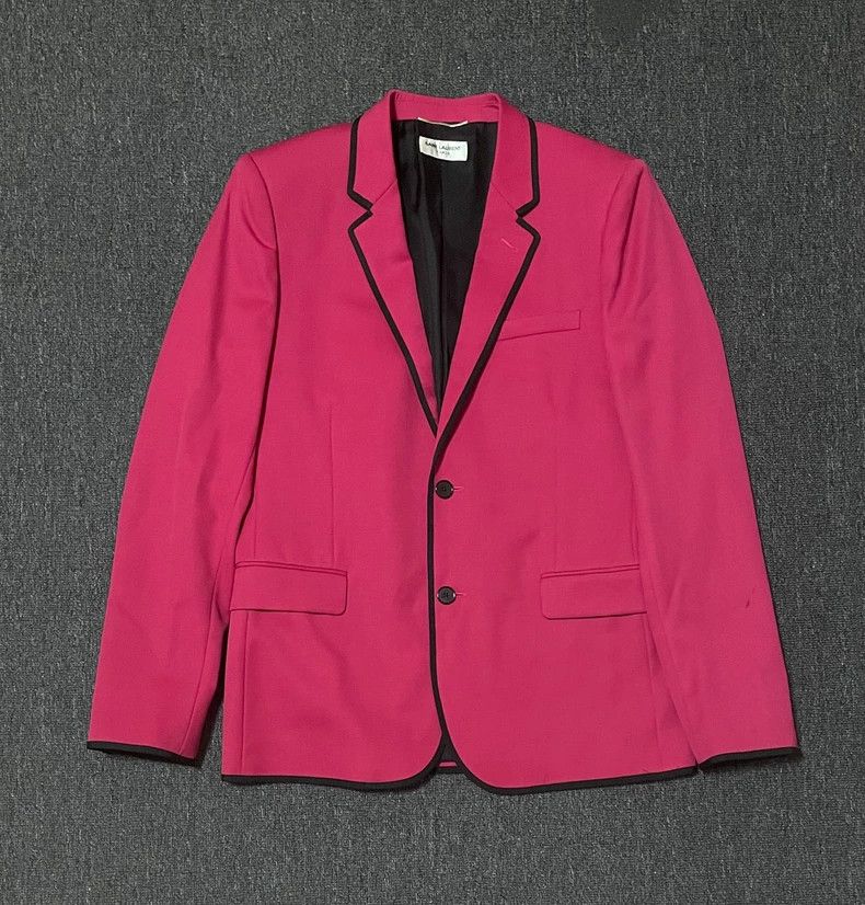 Saint Laurent Paris Saint Laurent Pink Wool Blazer Jacket-yf Size US L / EU 52-54 / 3 - 1 Thumbnail