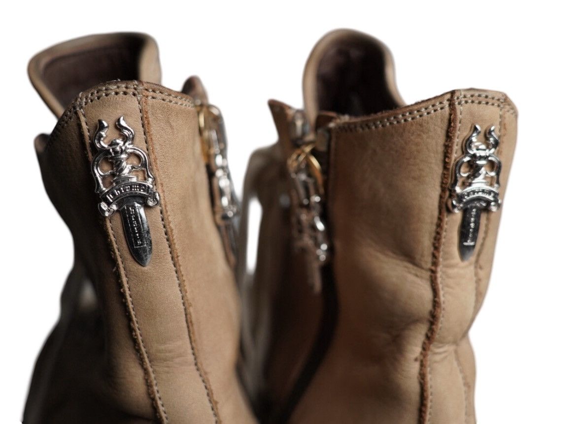 Chrome Hearts × Rick Owens Brown leather ramones sneaker shoes Size US 7 / IT 37 - 4 Thumbnail