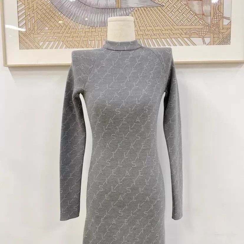 Stella McCartney Stella McCartney Gray Knit Dress 36 EU Pre-Owned Size XS / US 0-2 / IT 36-38 - 5 Thumbnail