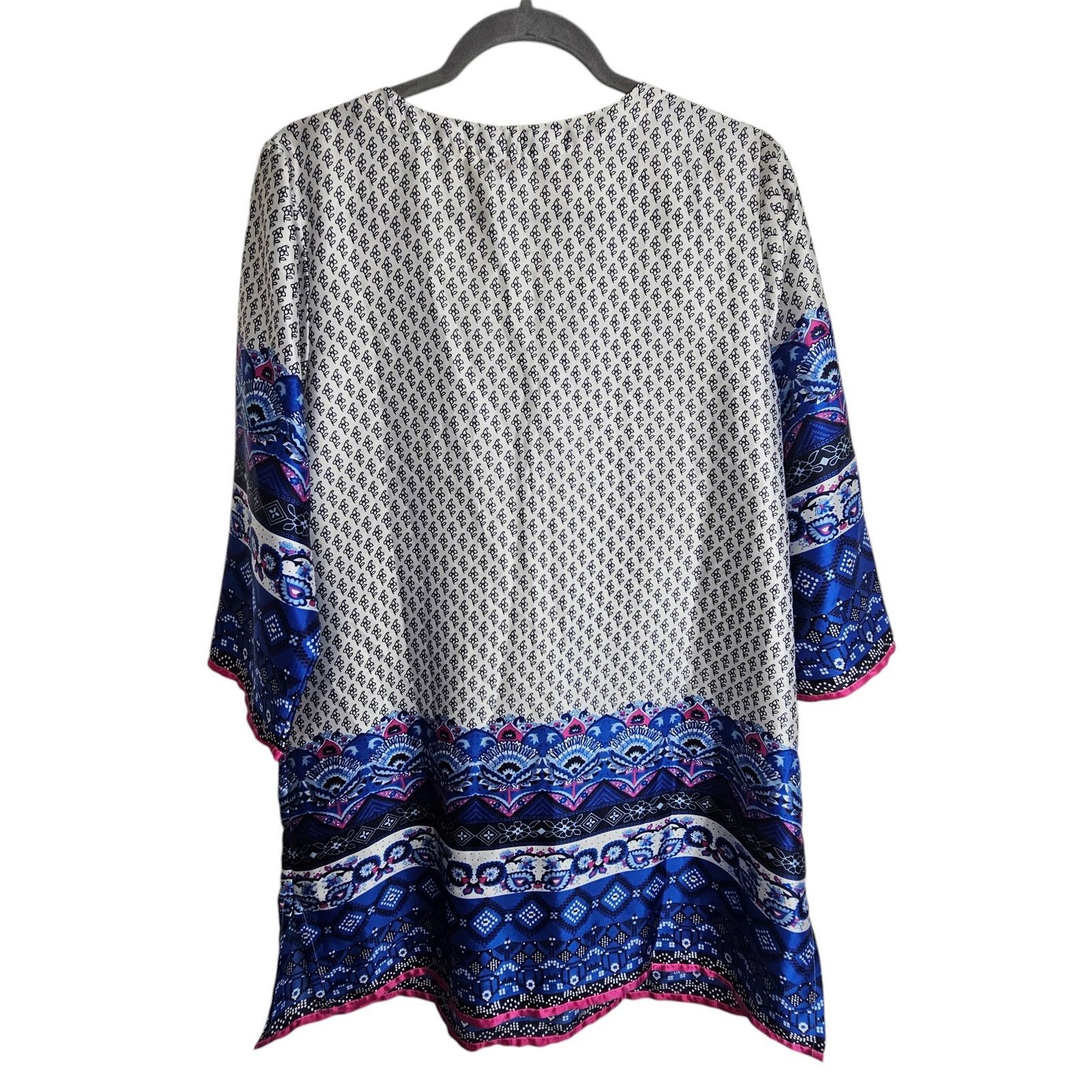Soft Surroundings Soft Surroundings Womens Floral Tunic Lace Up Size M Coastal Size M / US 6-8 / IT 42-44 - 8 Thumbnail