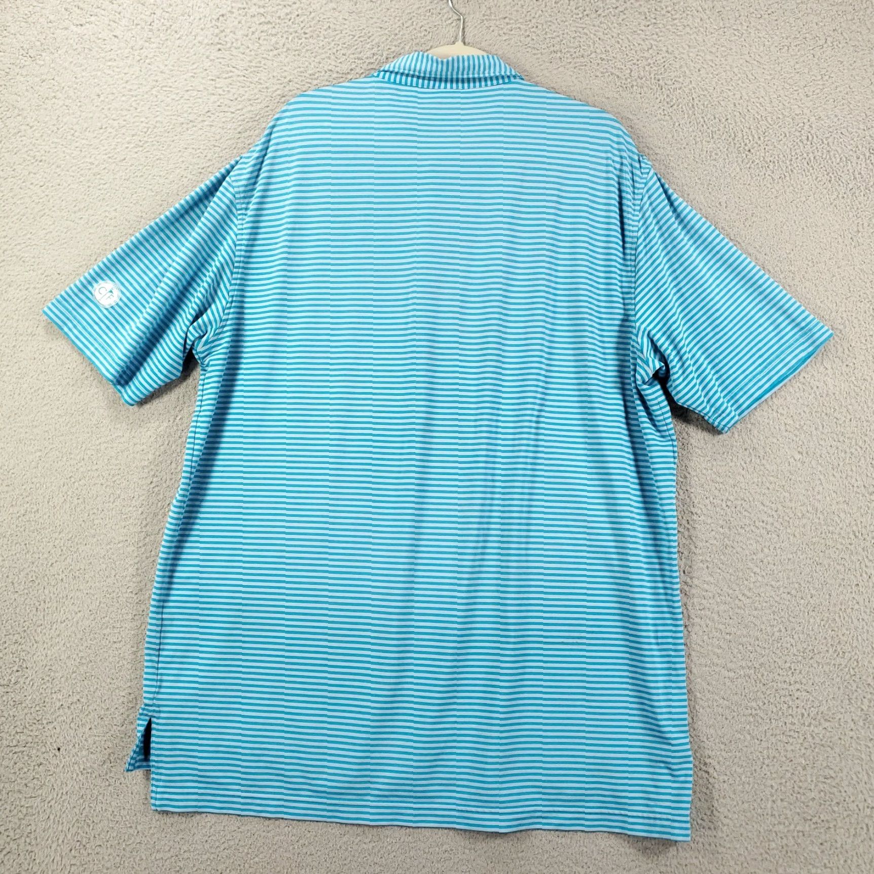Peter Millar Peter Millar Summer Comfort Shirt Mens XL Blue White Stripe Tech Performance Polo Short Sleeve Golf Size US XL / EU 56 / 4 - 8 Thumbnail