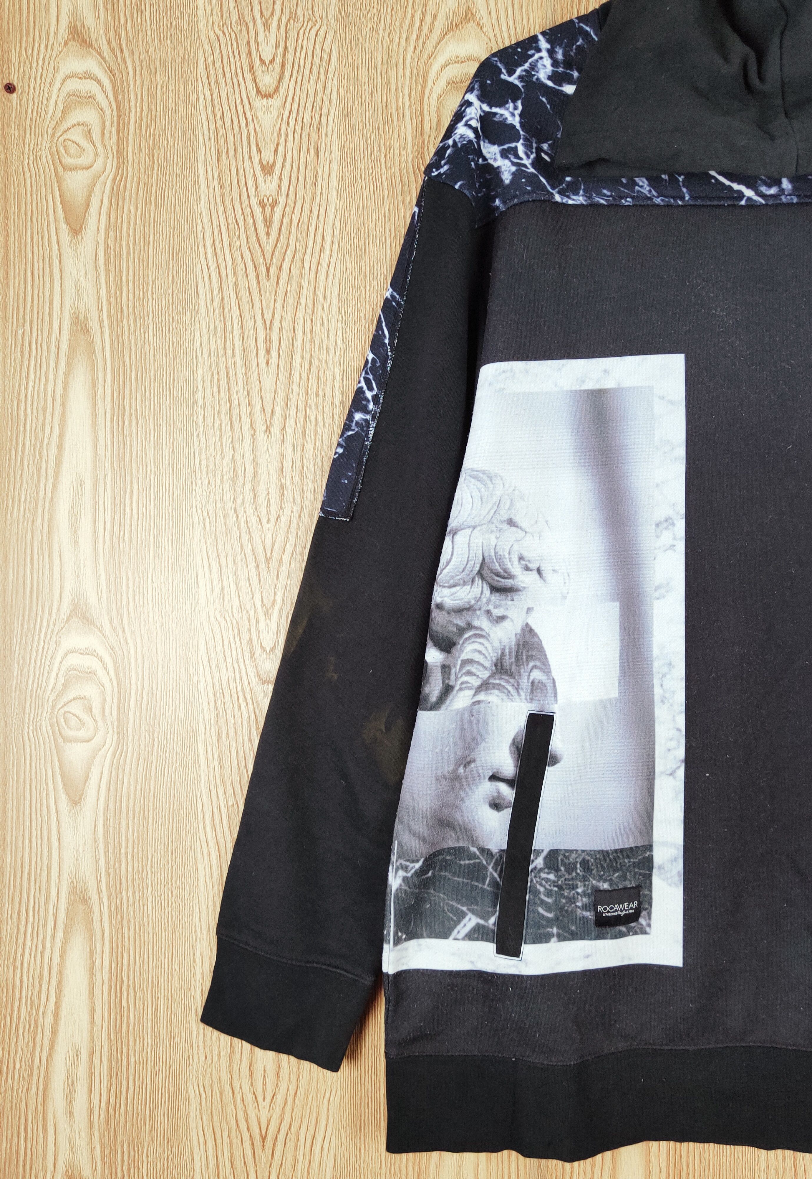 Rocawear × Vintage Rocawear Vintage Black Hoodie Sweatshirts Size US XXL / EU 58 / 5 - 3 Thumbnail
